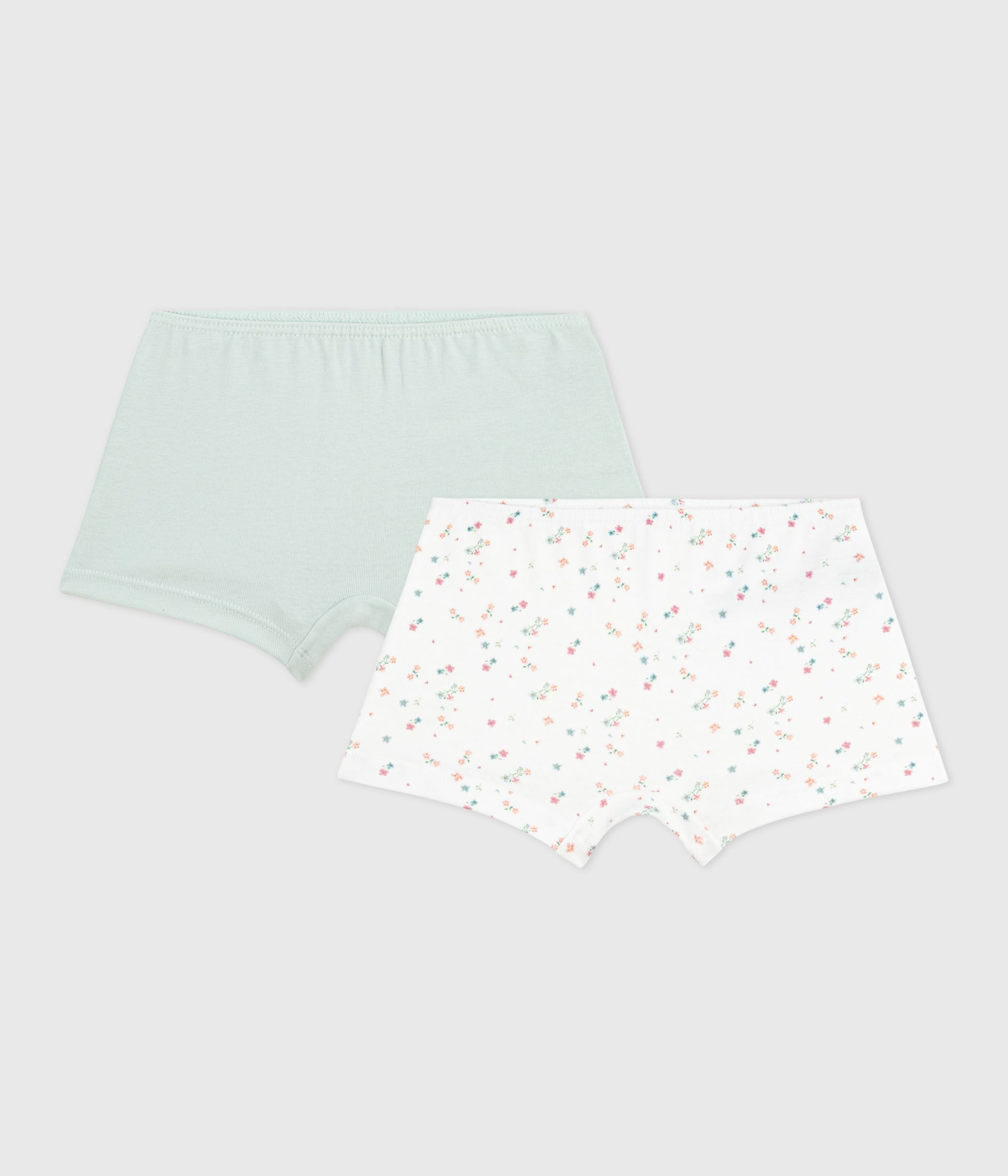 Pack of floral-print cotton shorties for children