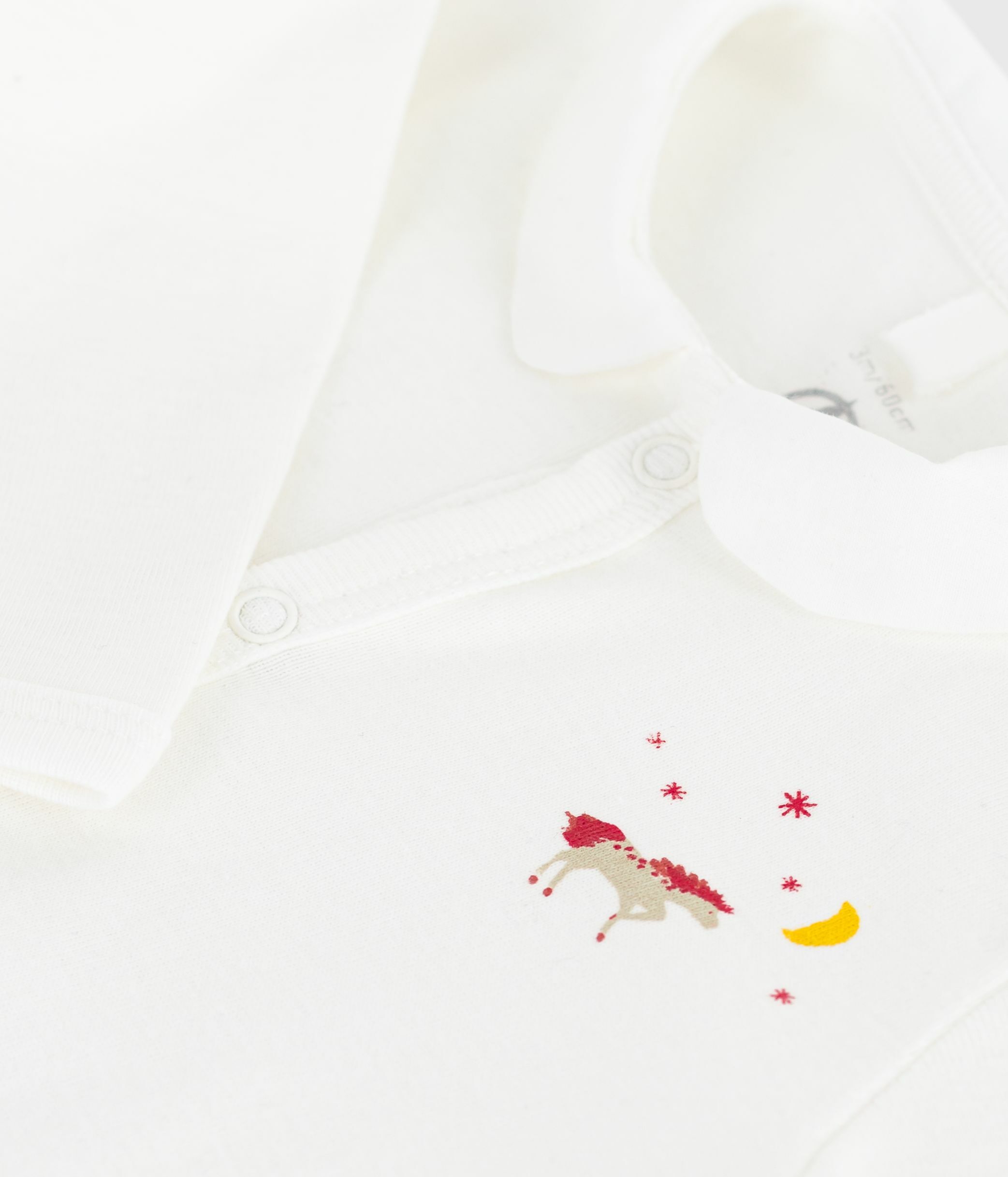 Babies' footless plain cotton pyjamas