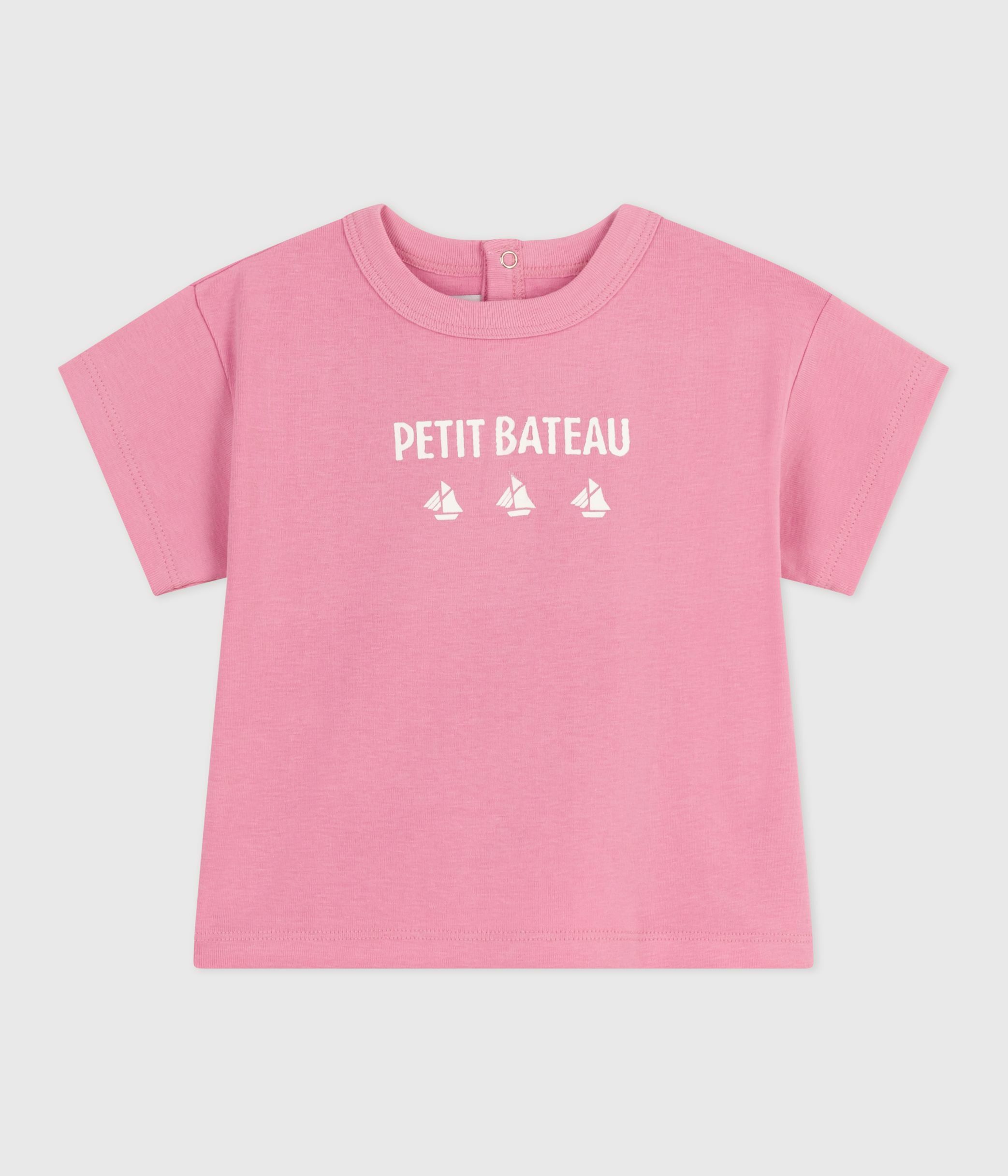 Babies' long-sleeved T-shirt with a cat design