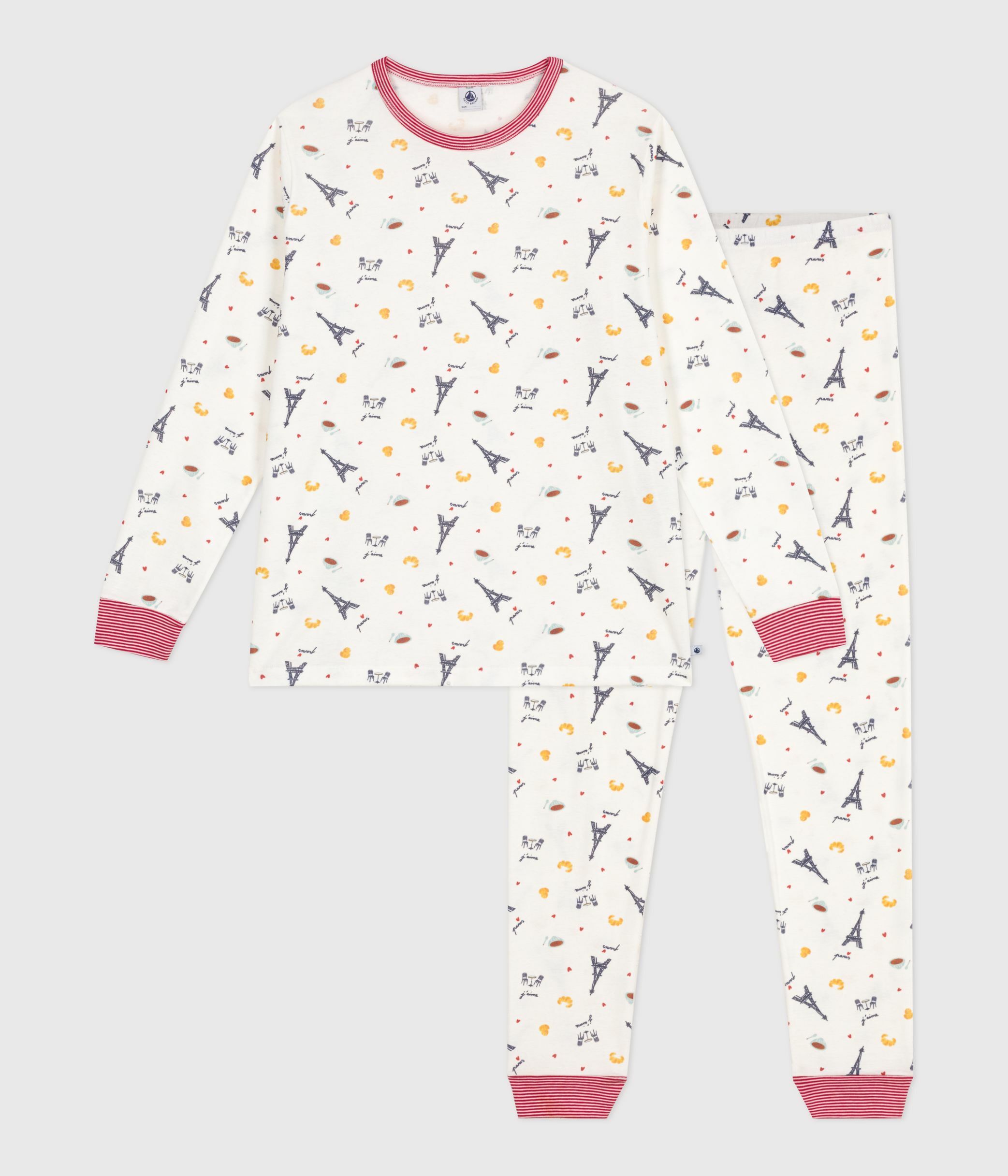 Children's Paris print cotton pyjamas