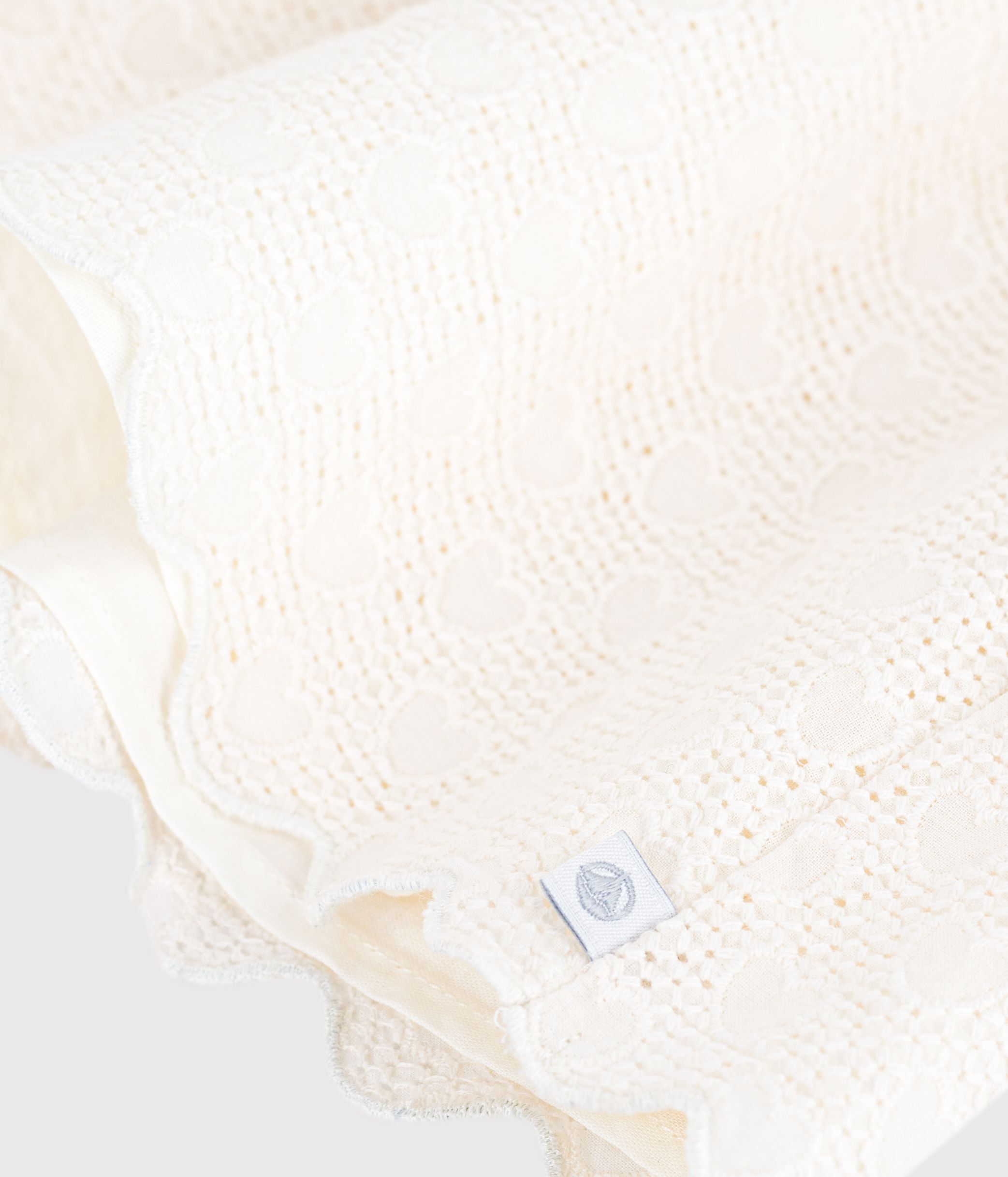 Children's short-sleeved cotton blouse with a heart pattern