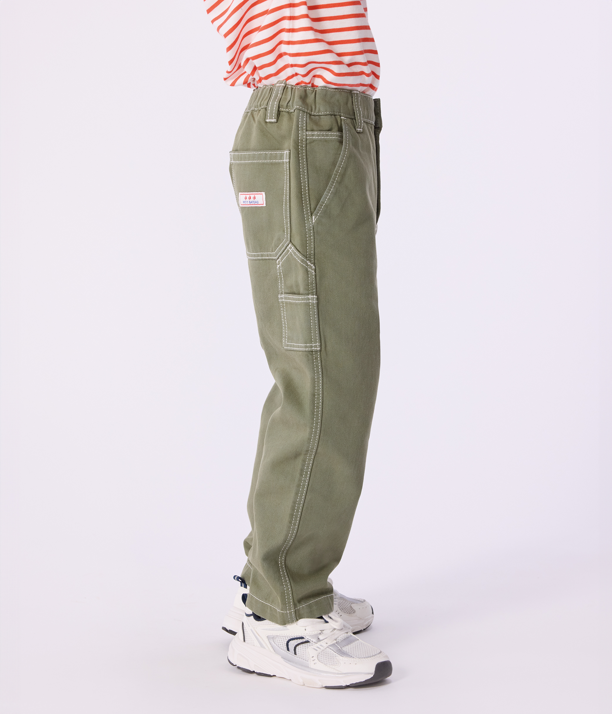 Children's cotton carpenter-style trousers