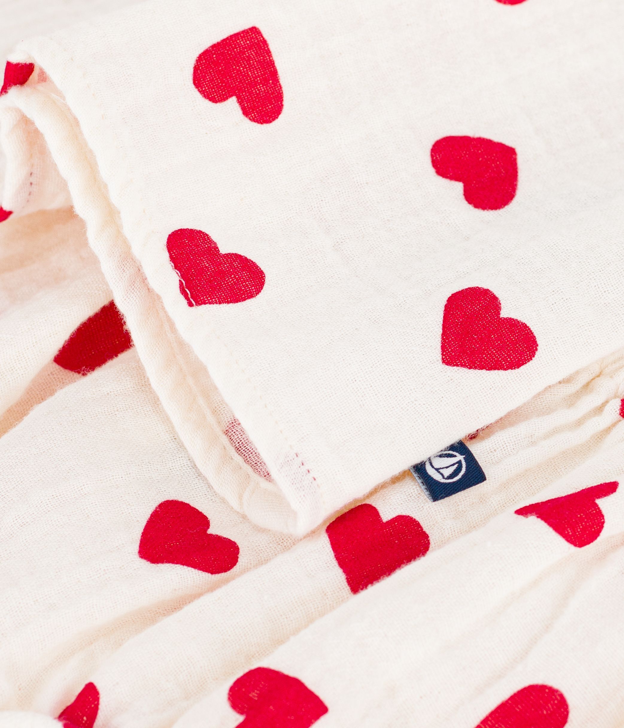 Babies' cotton baby dress with bloomers, printed with hearts