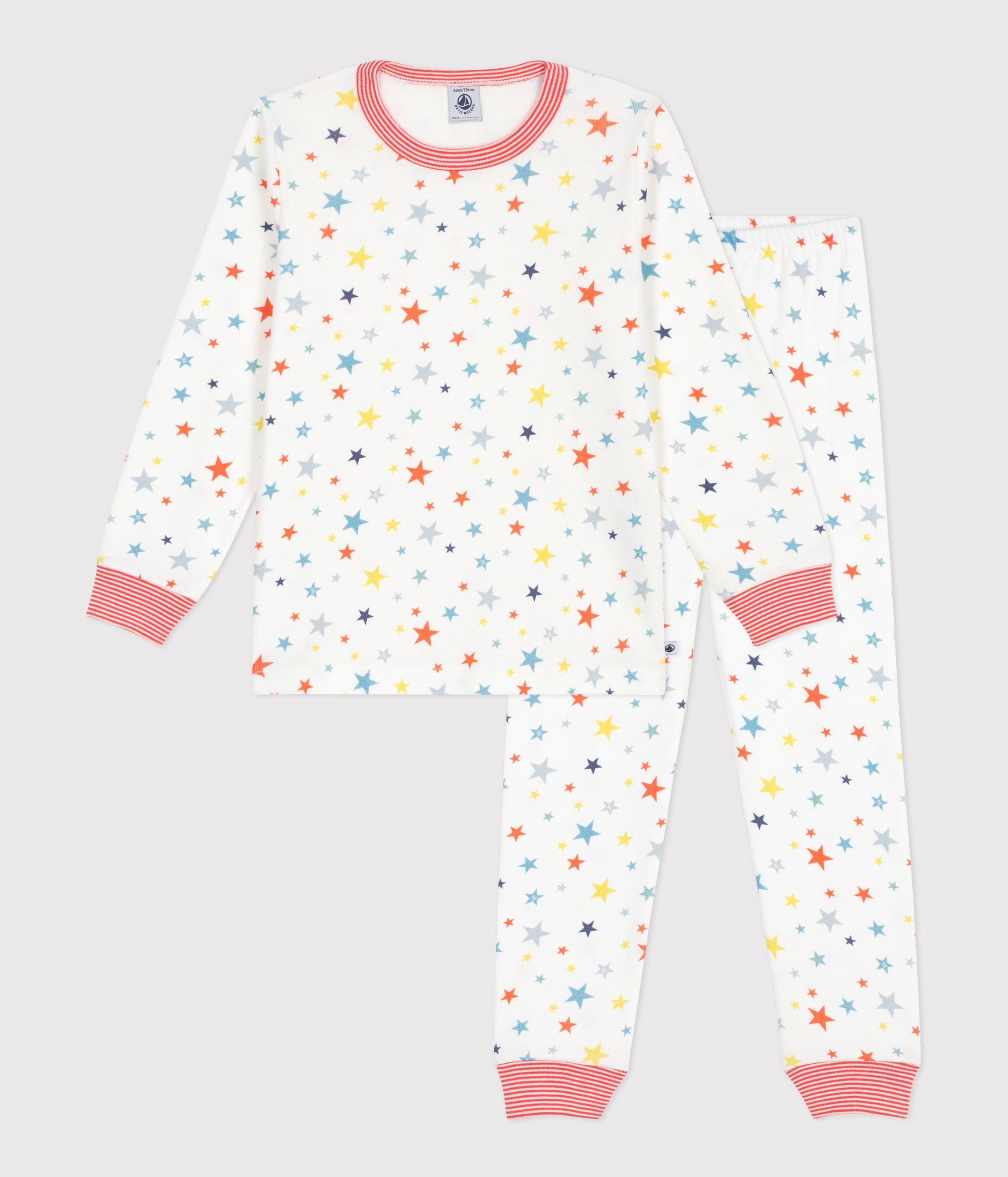 Children's star print cotton pyjamas