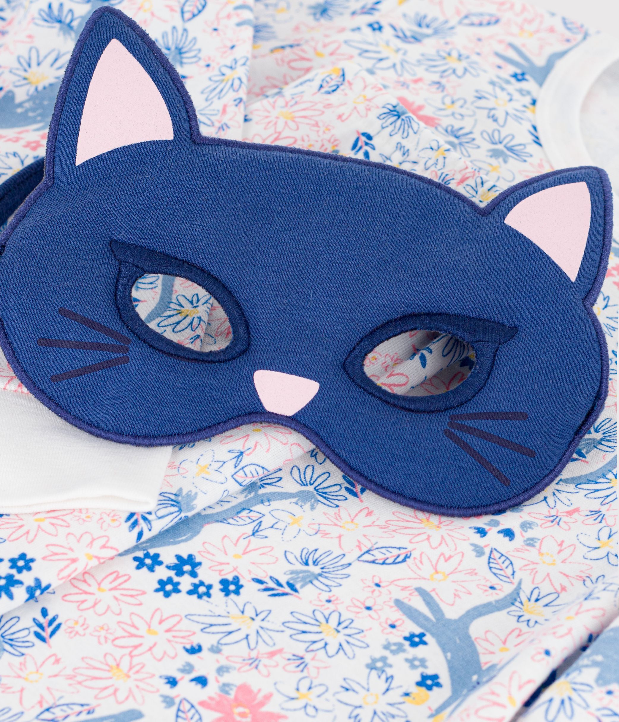 Children's floral print cotton fancy dress pyjamas