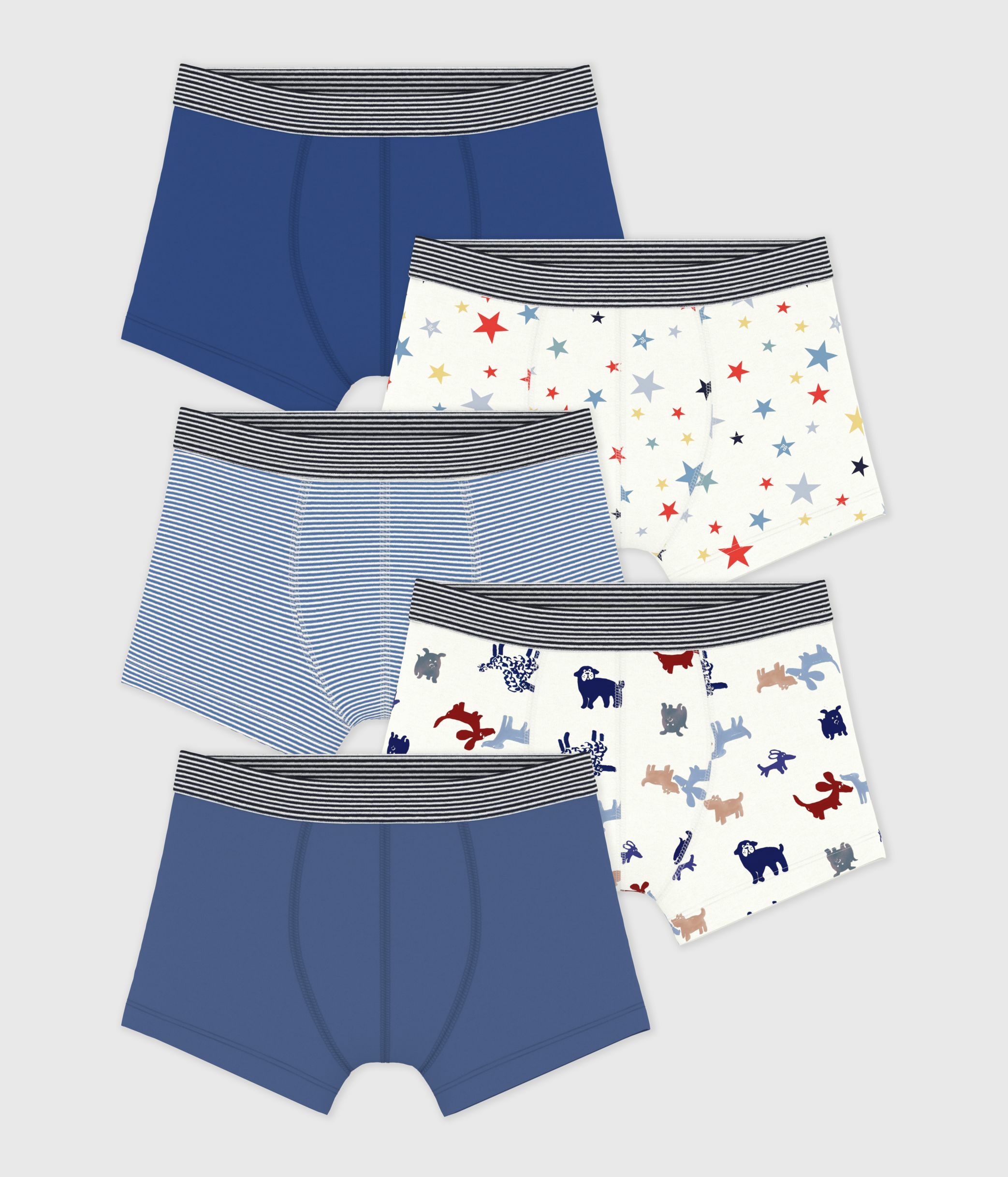 Pack of children's printed cotton boxers