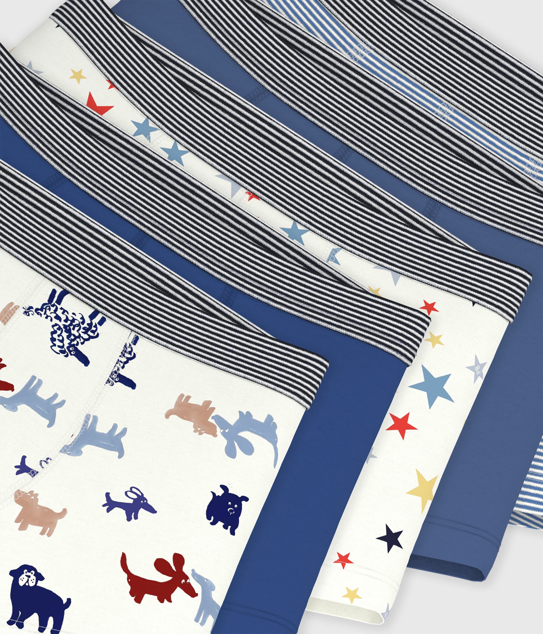 Pack of children's printed cotton boxers
