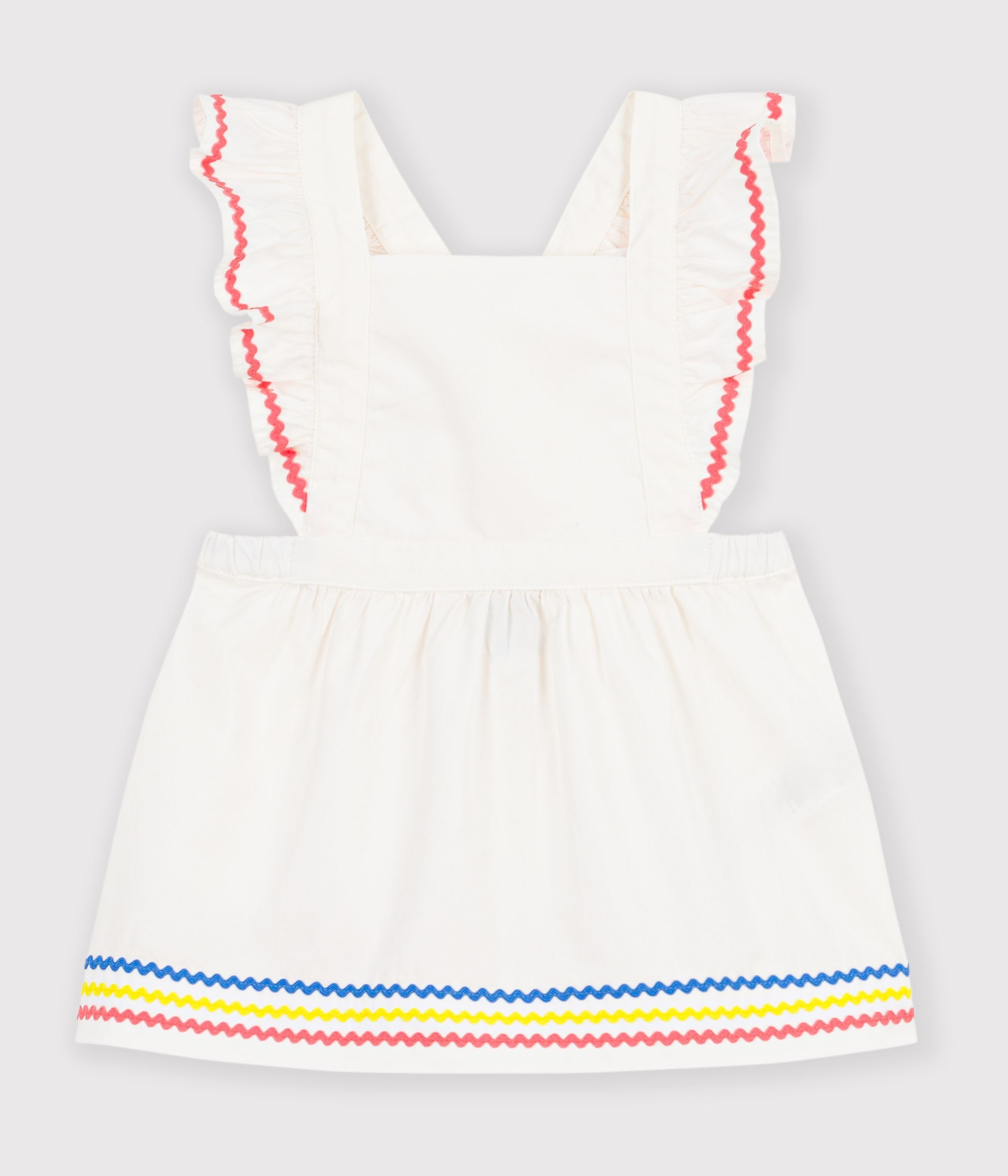 Babies' plain cotton dungarees