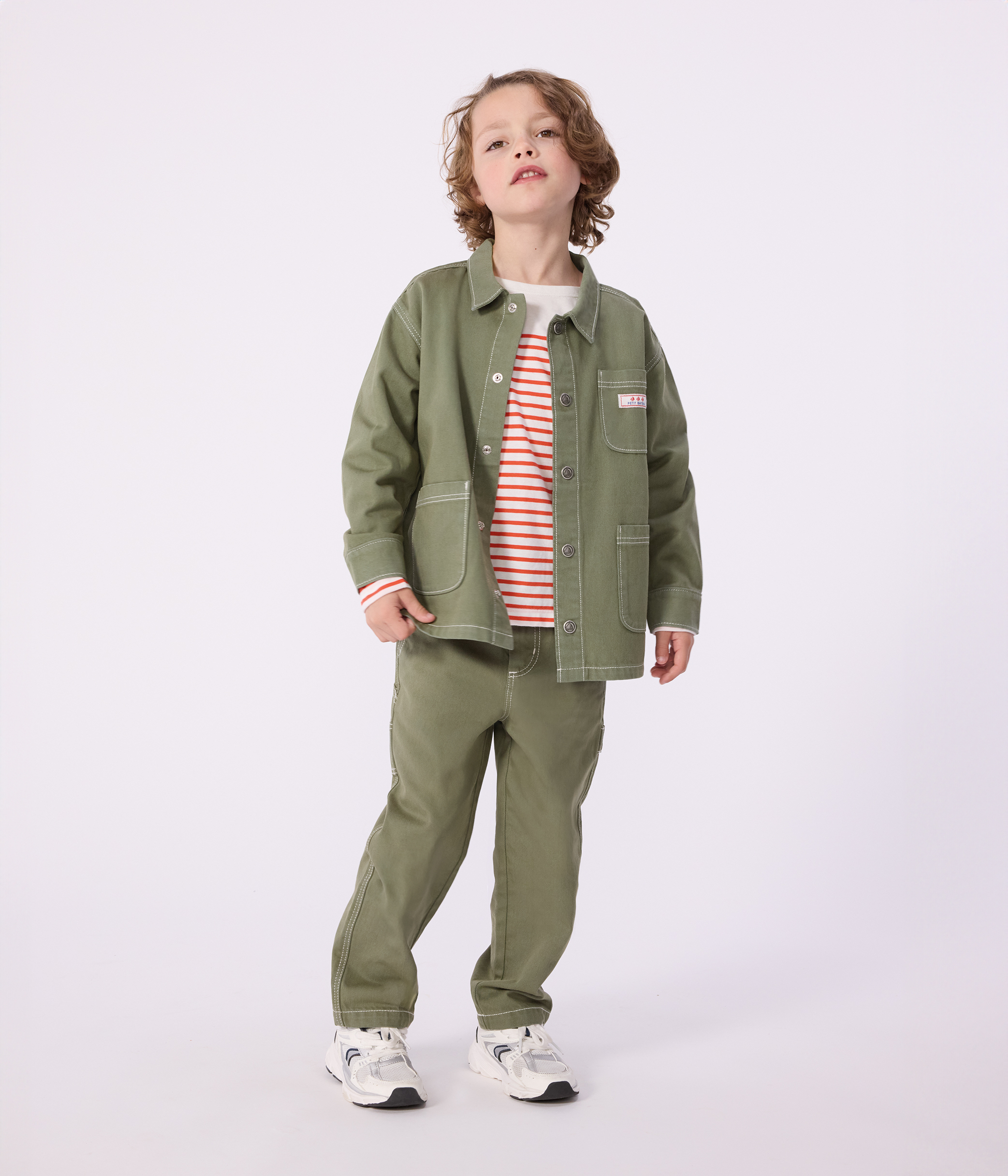 Children's jacket in plain cotton