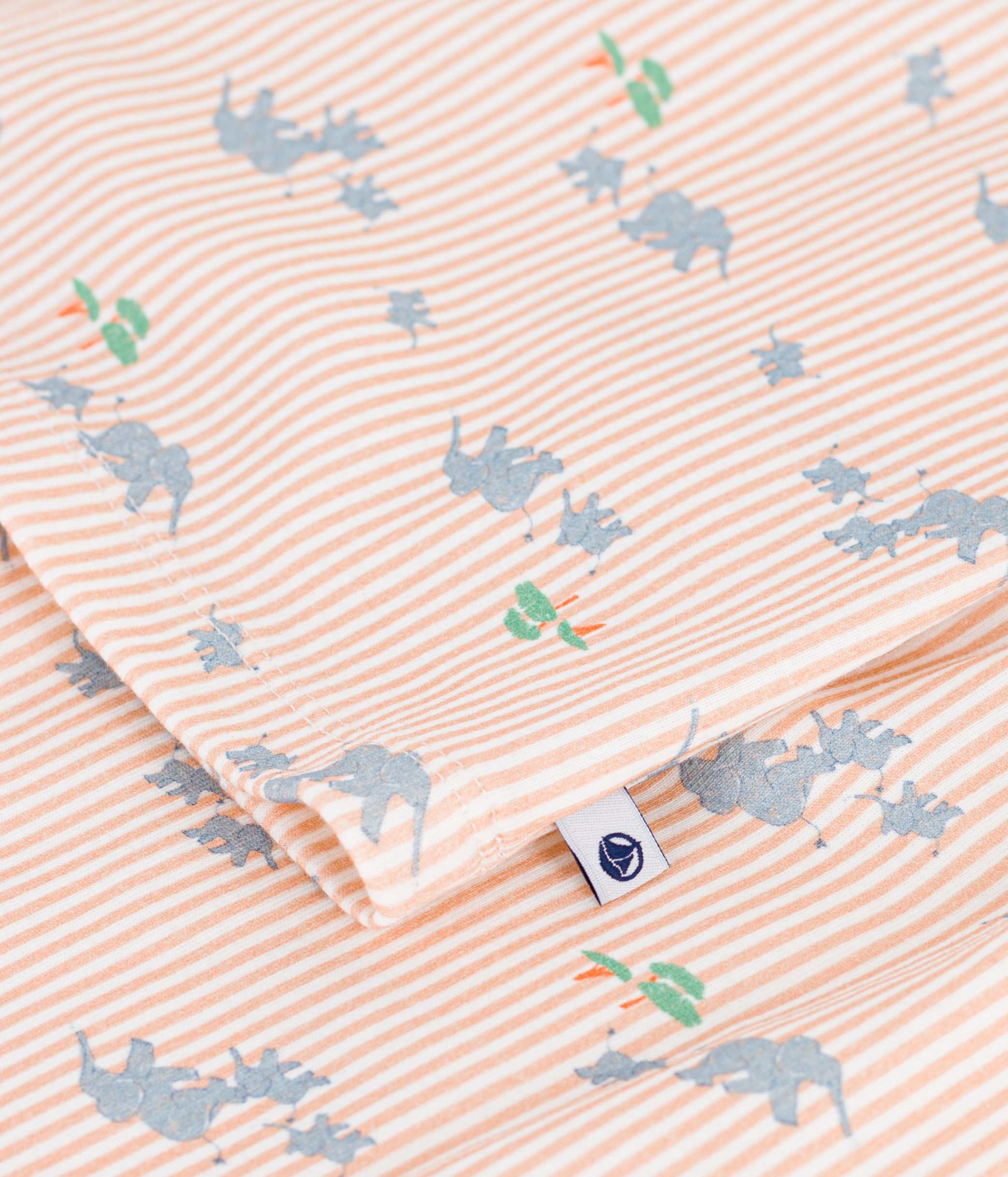 Children's short elephant print cotton pyjamas