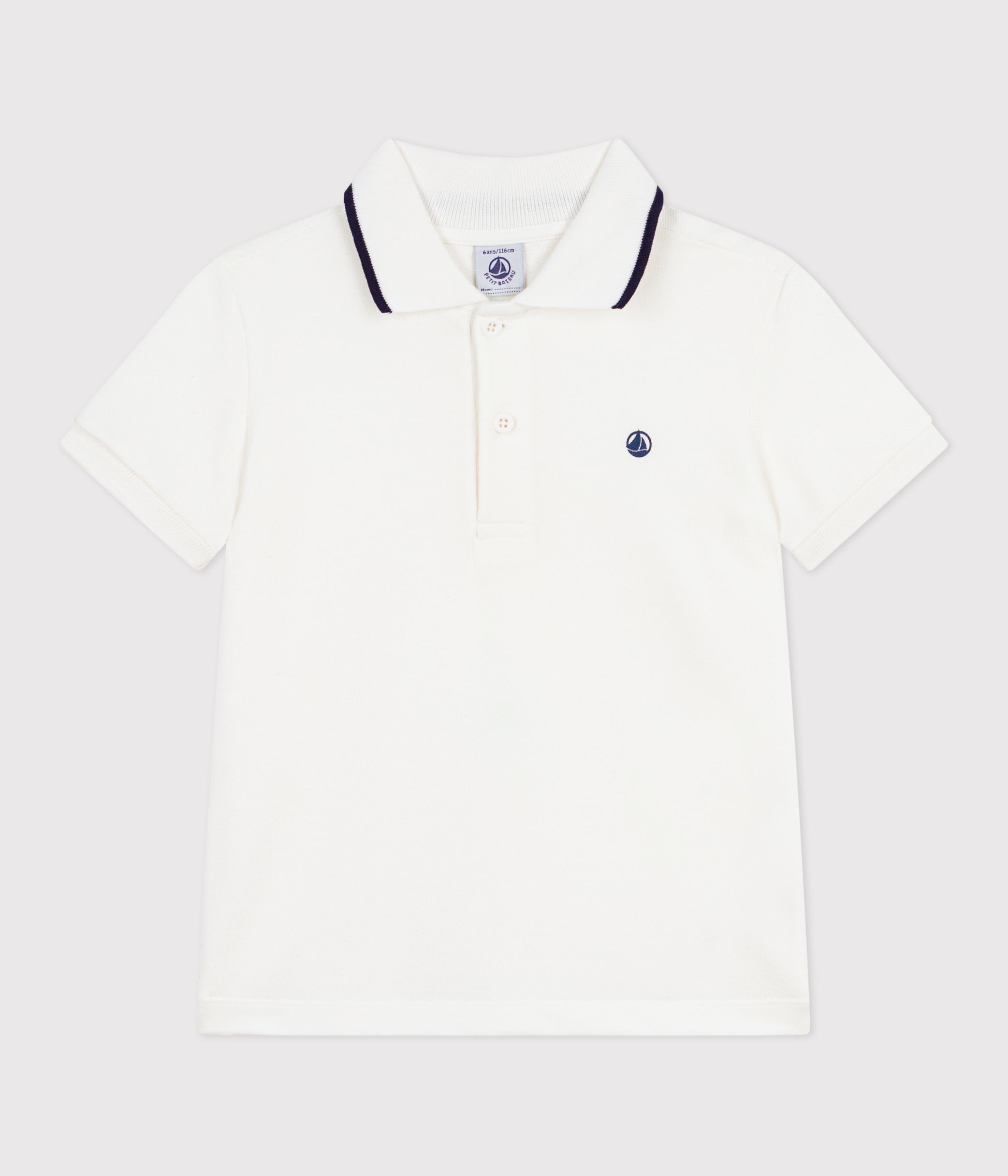 Children's short-sleeved cotton polo shirt