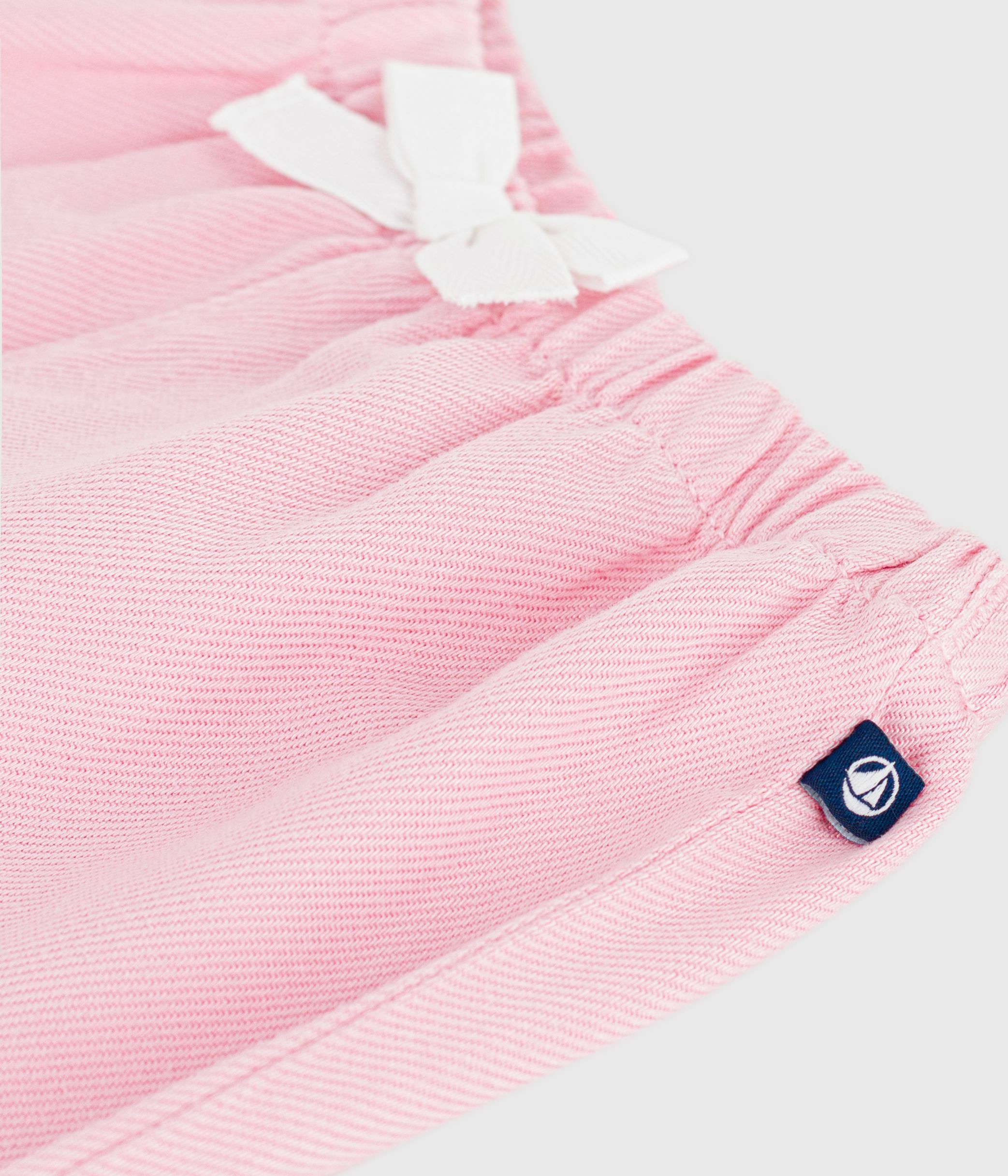 Babies' plain, soft cotton trousers