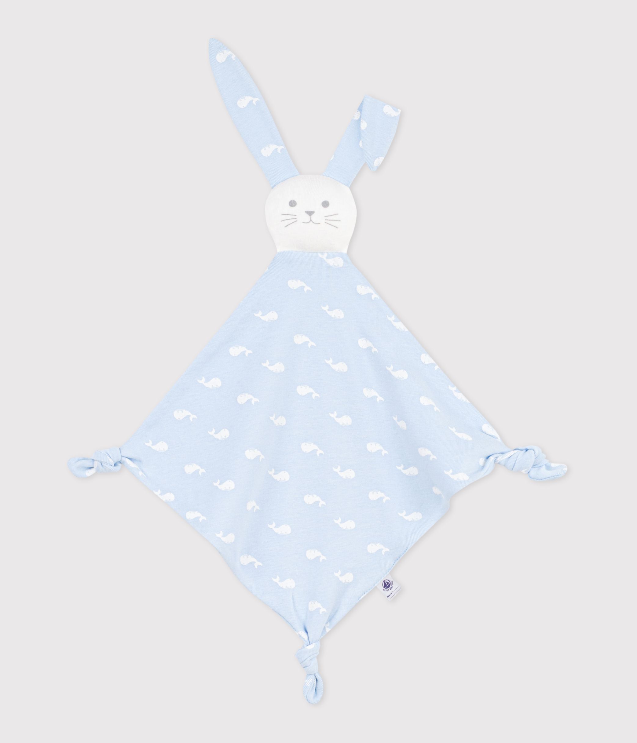 Babies' whale-print cotton comforter