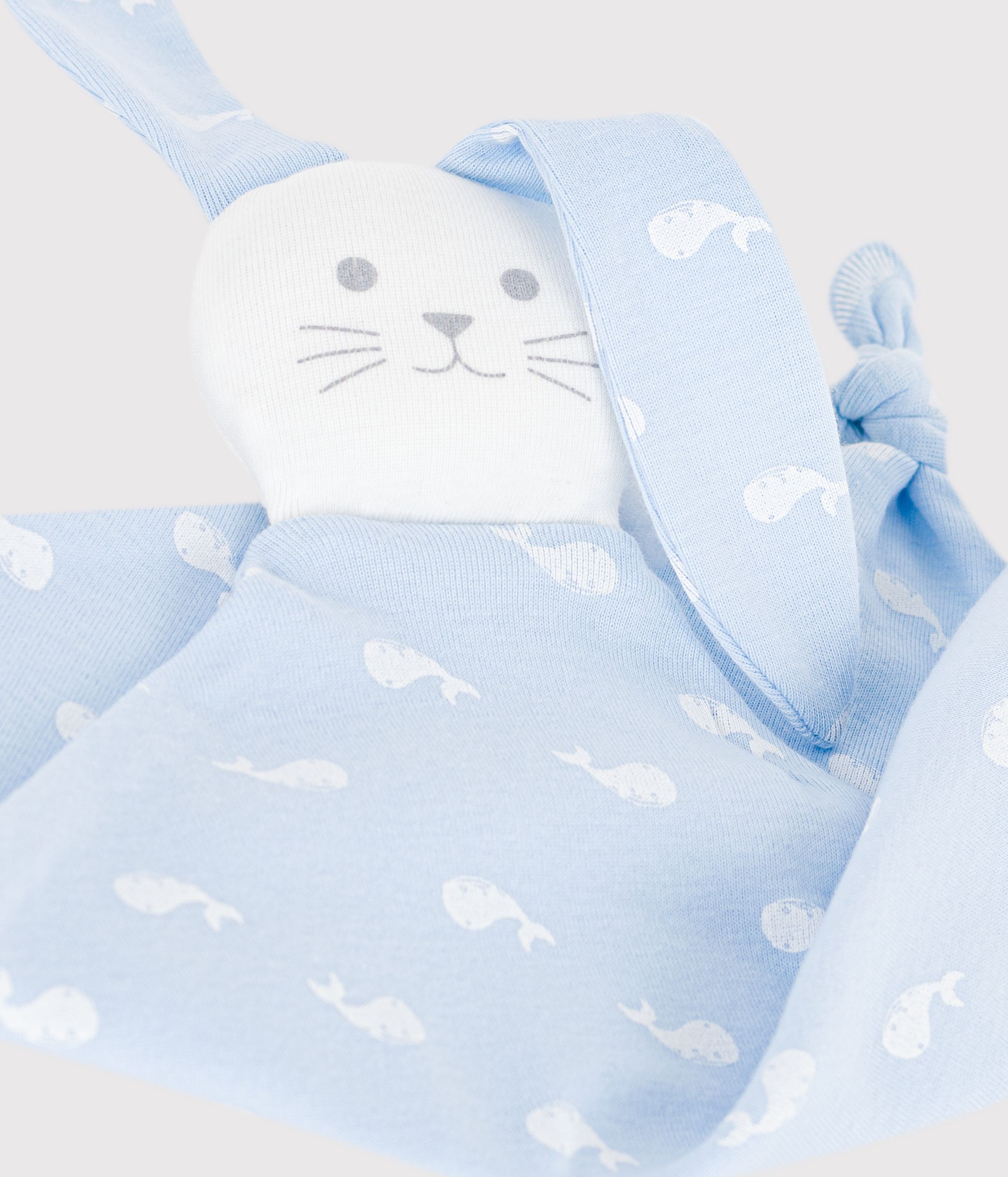 Babies' whale-print cotton comforter