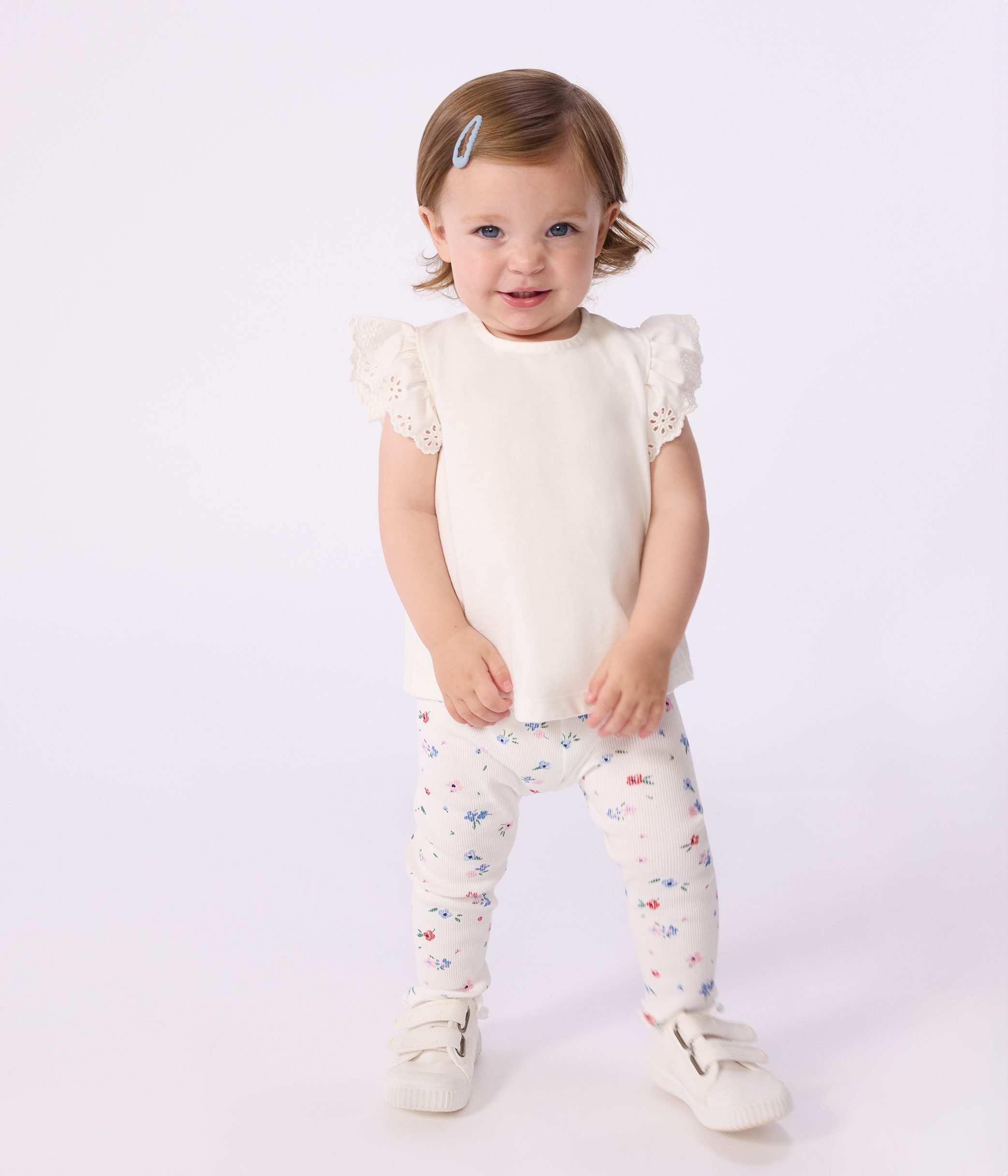 Babies' floral print cotton leggings