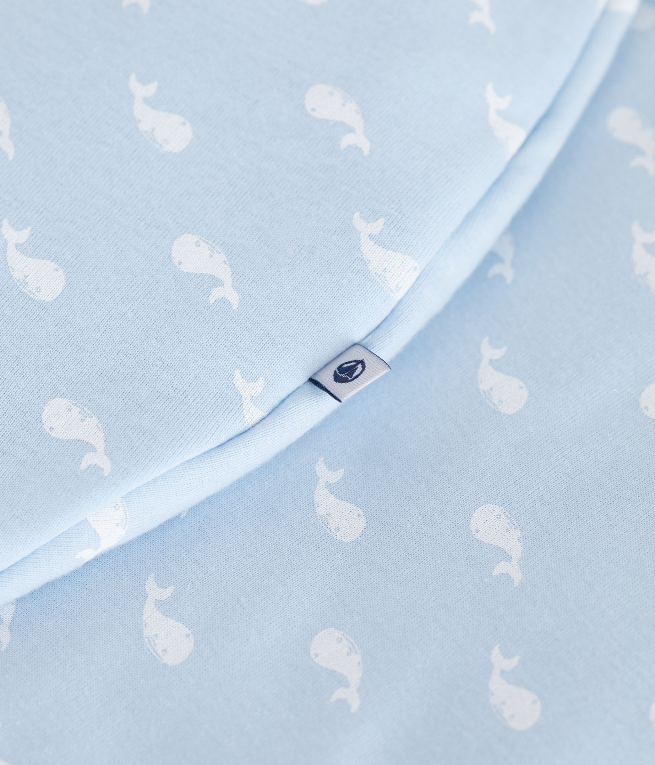 Babies' 2.5 TOG whale print cotton sleeping bag