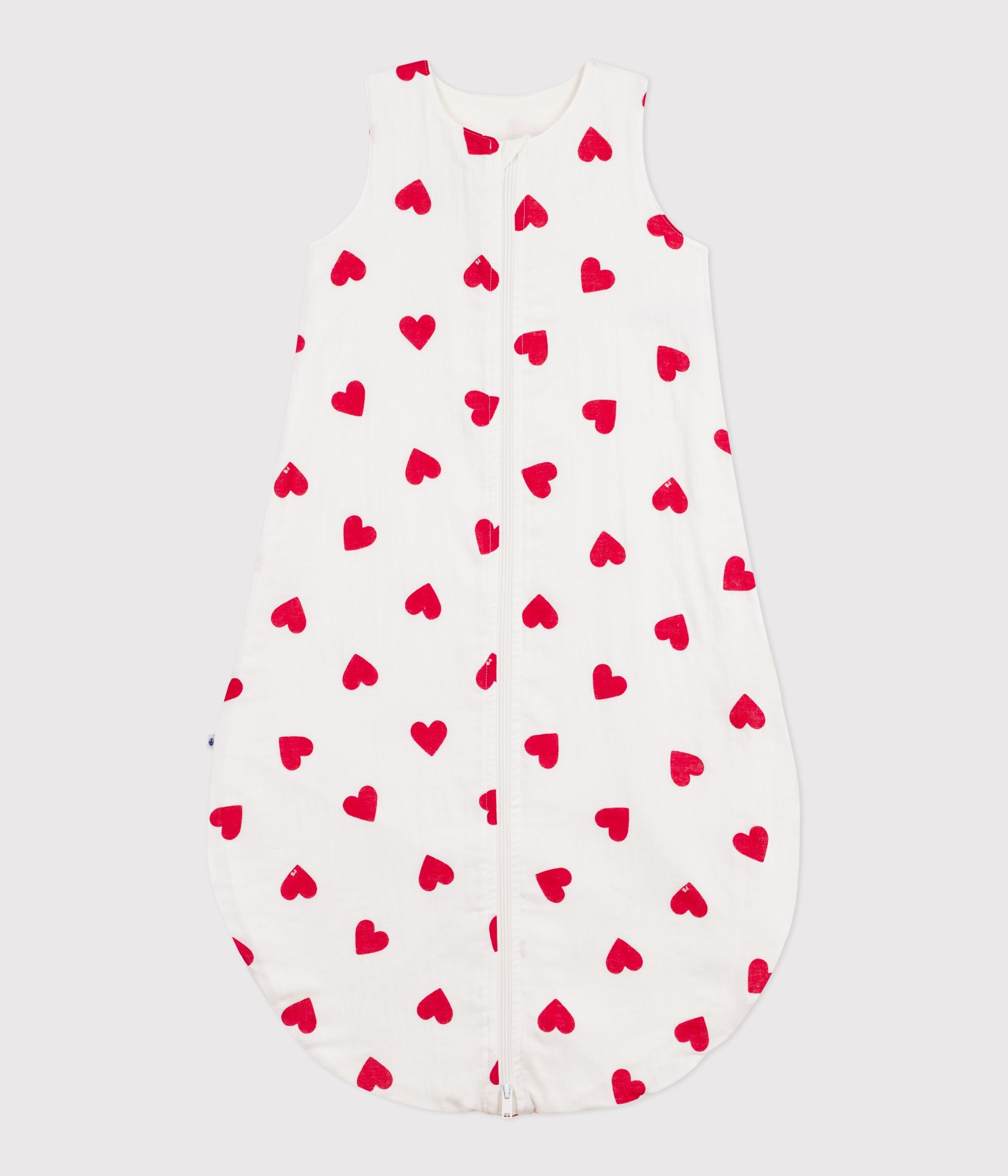 Babies' 1 TOG heart-patterned cotton sleeping bag