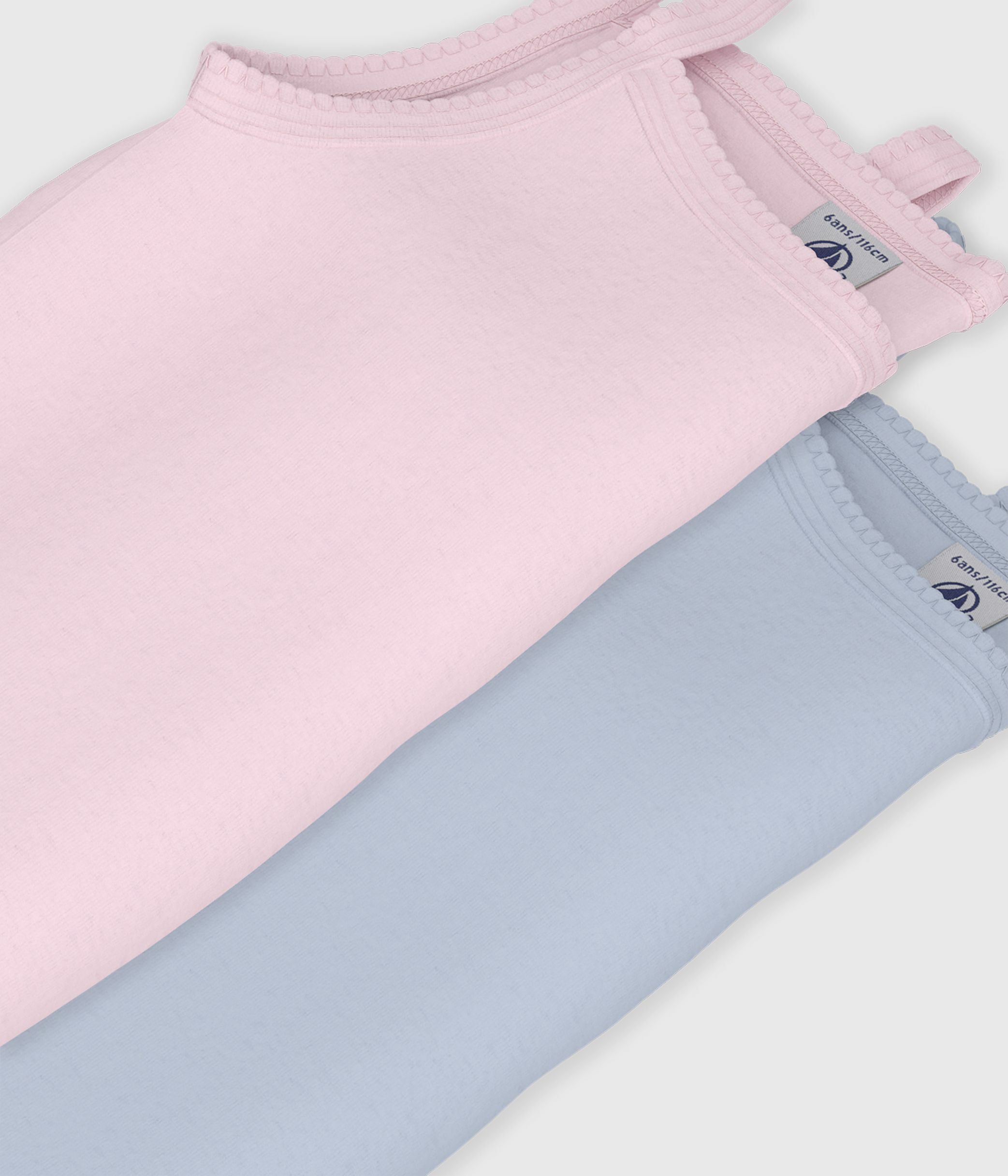 Pack of children's plain cotton tank tops
