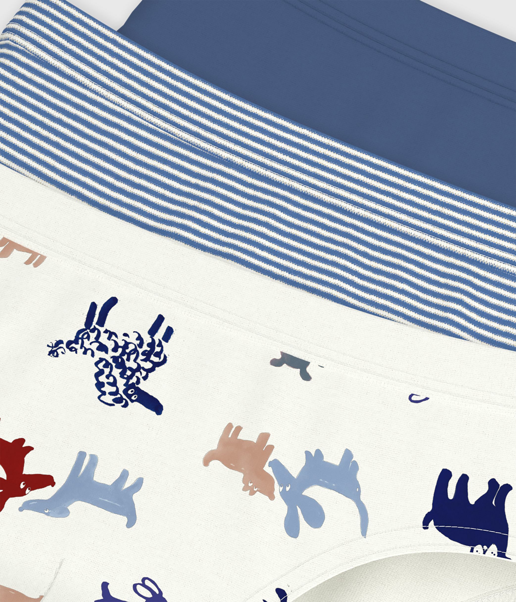 Pack of children's dog print cotton briefs