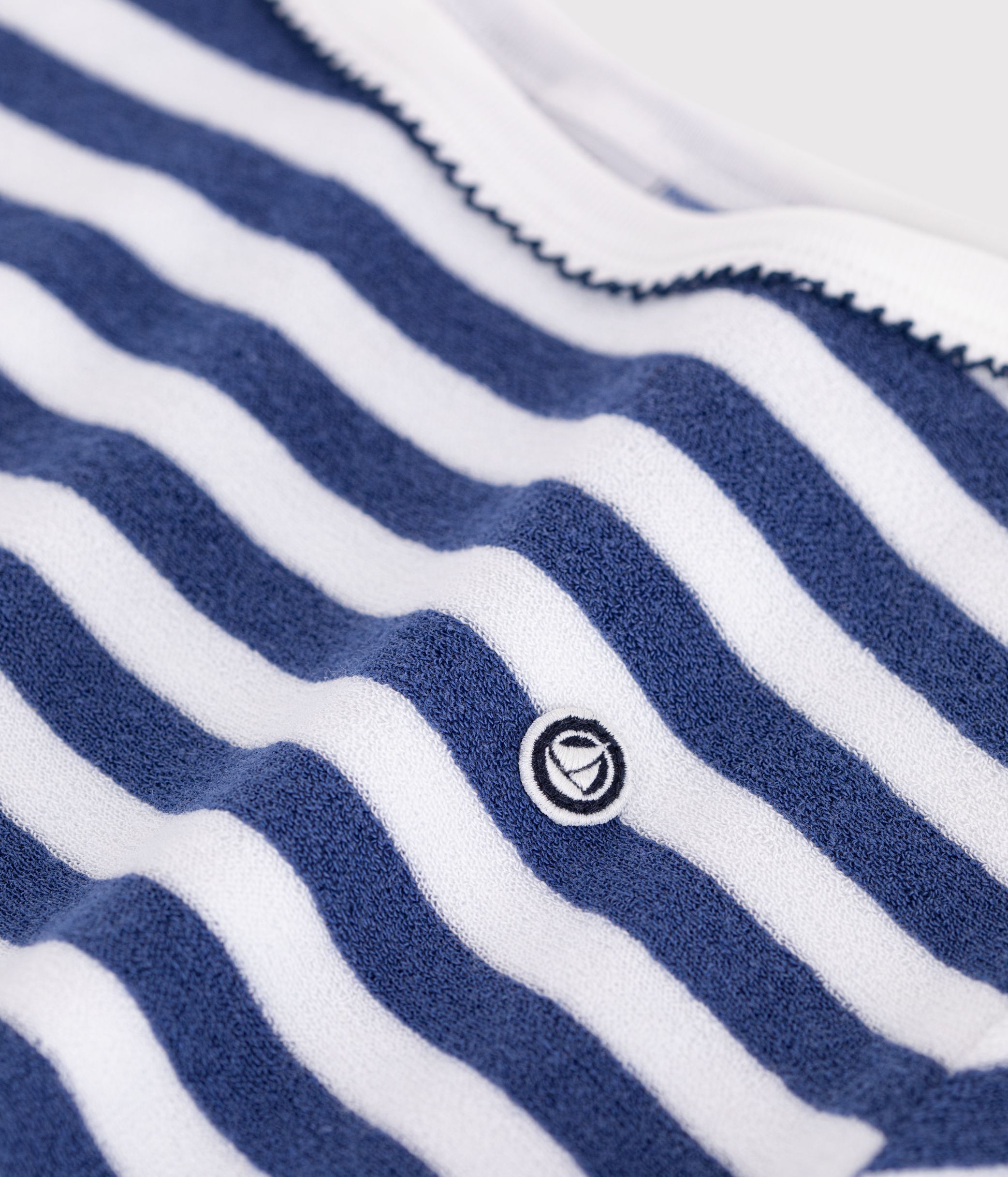 Children's short-sleeved stripy cotton T-shirt