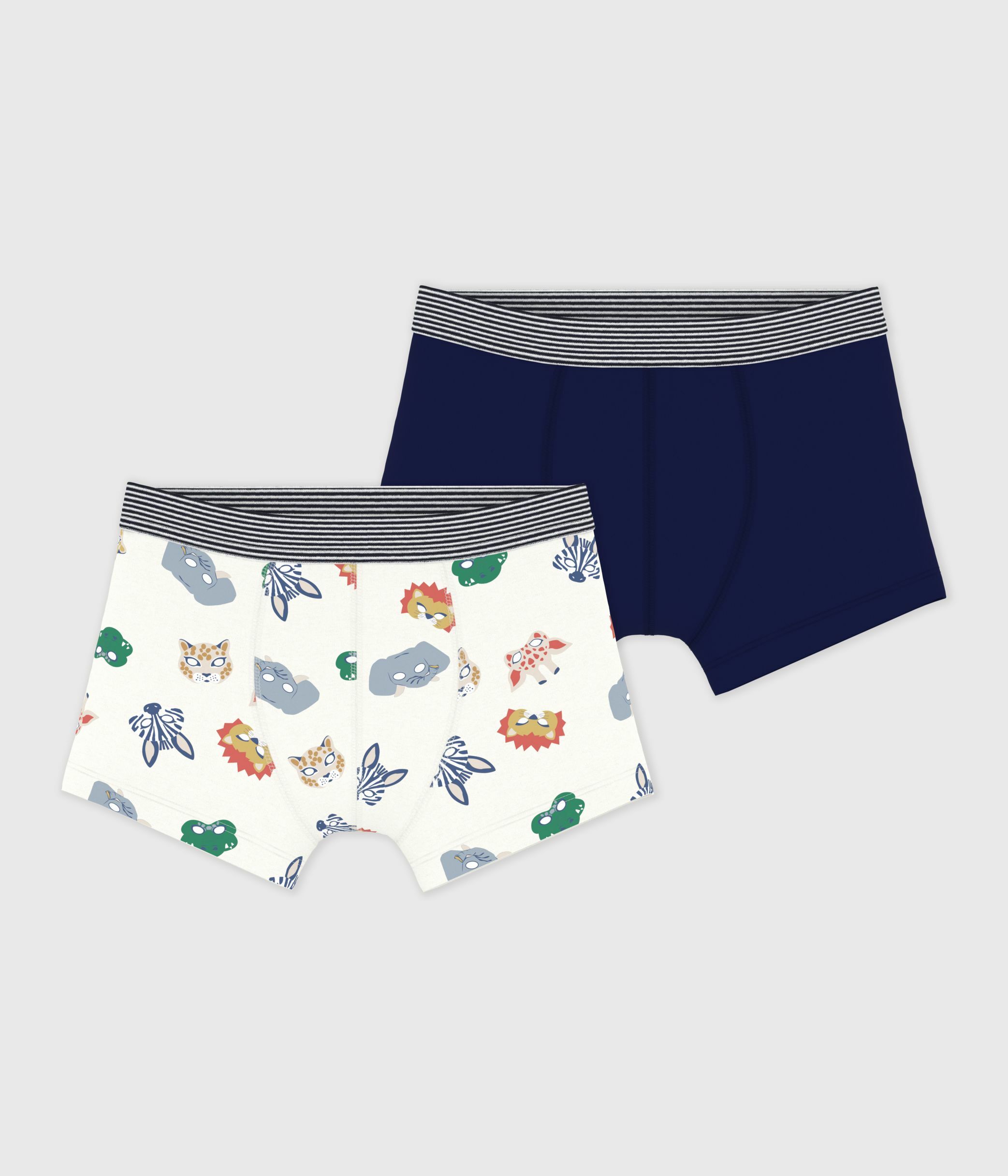 Pack of children's mask-print cotton boxers