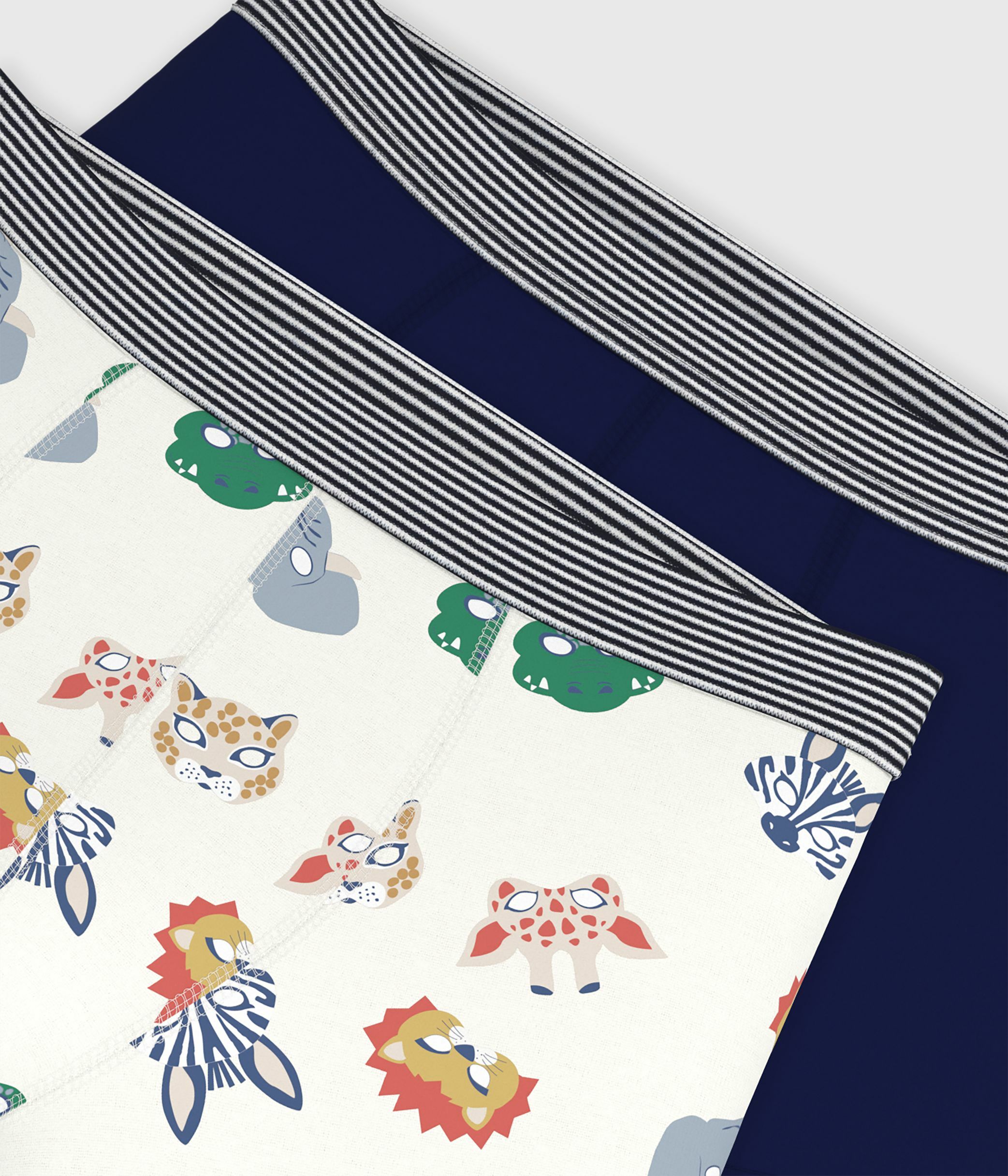 Pack of children's mask-print cotton boxers