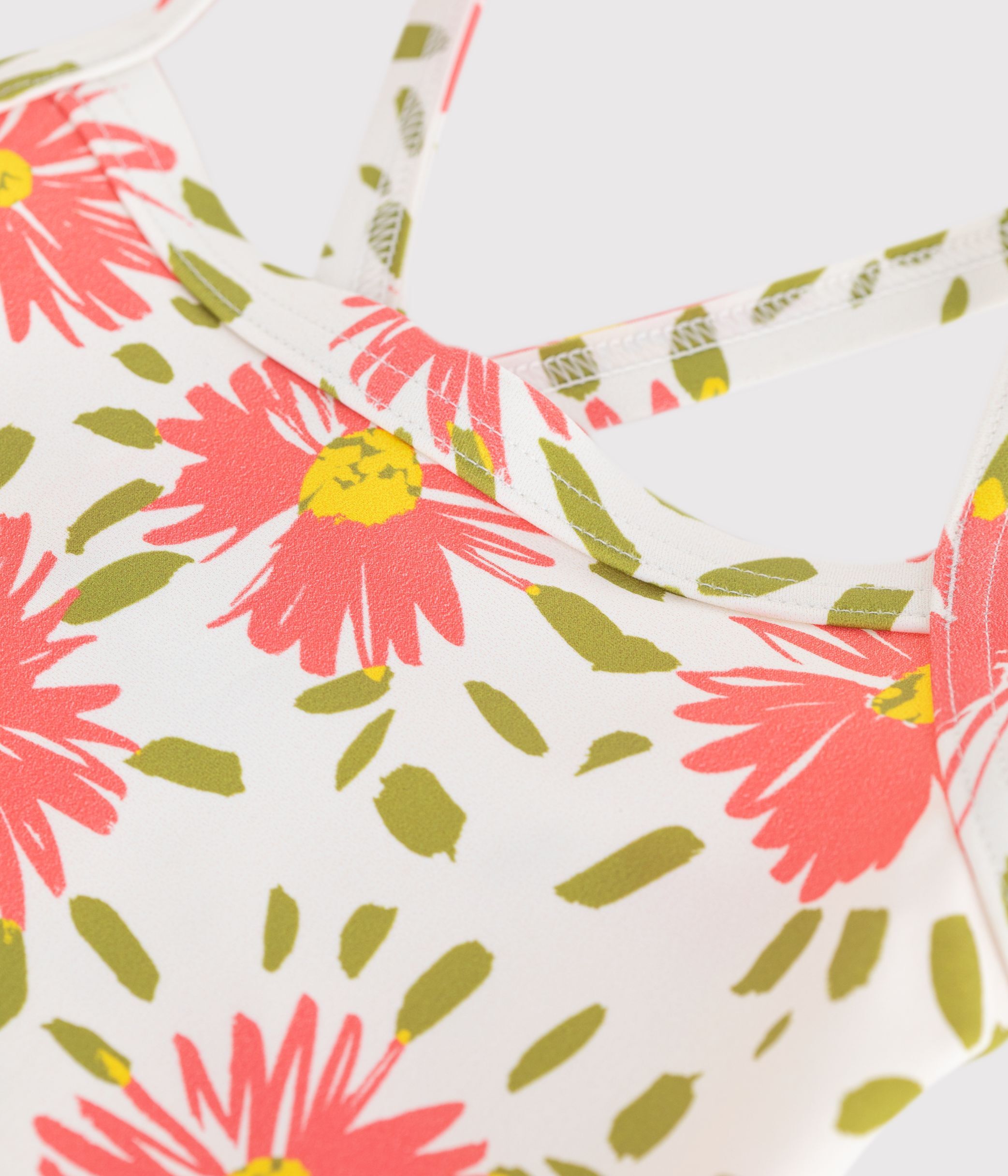 Children's one-piece floral swimsuit