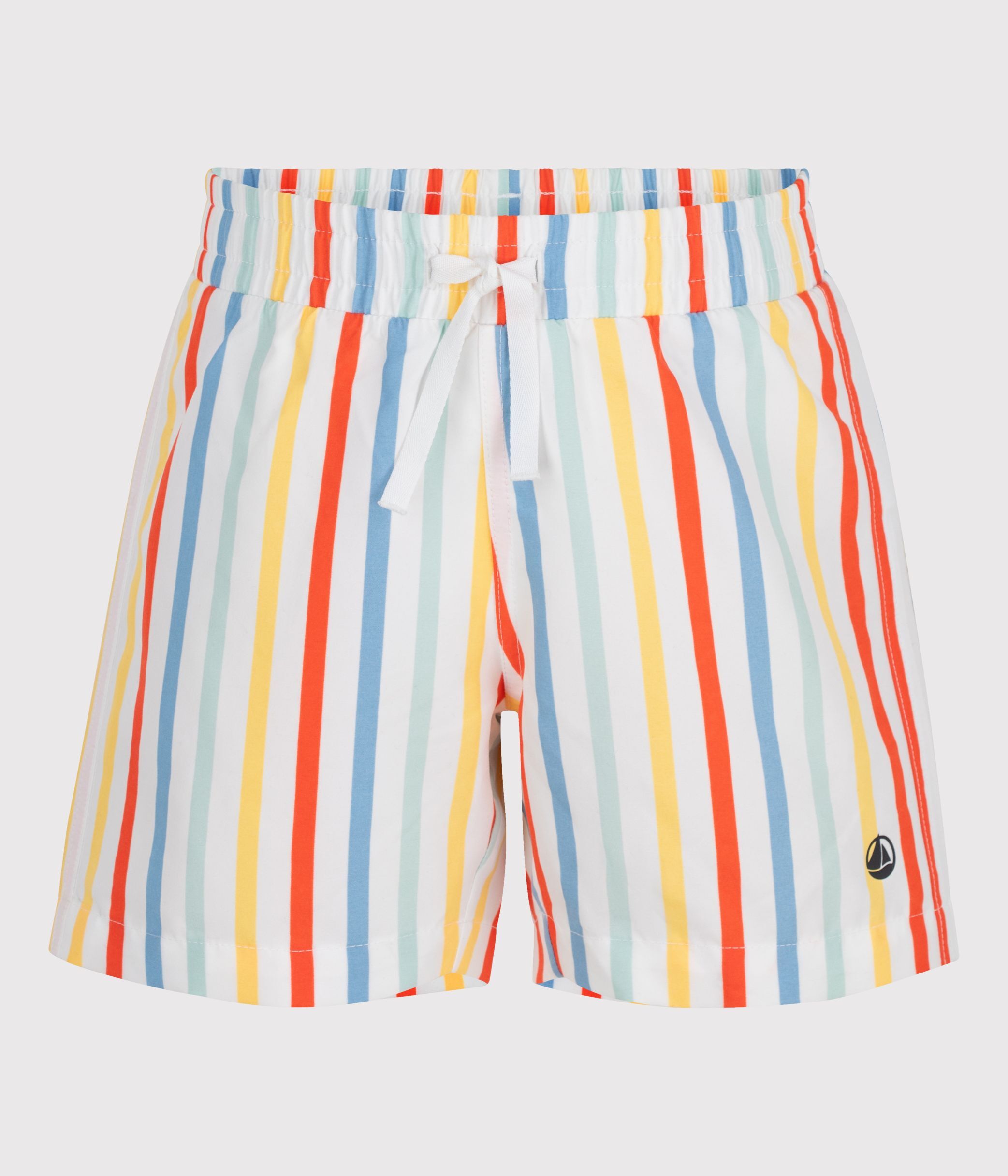 Children's stripy cotton swim shorts