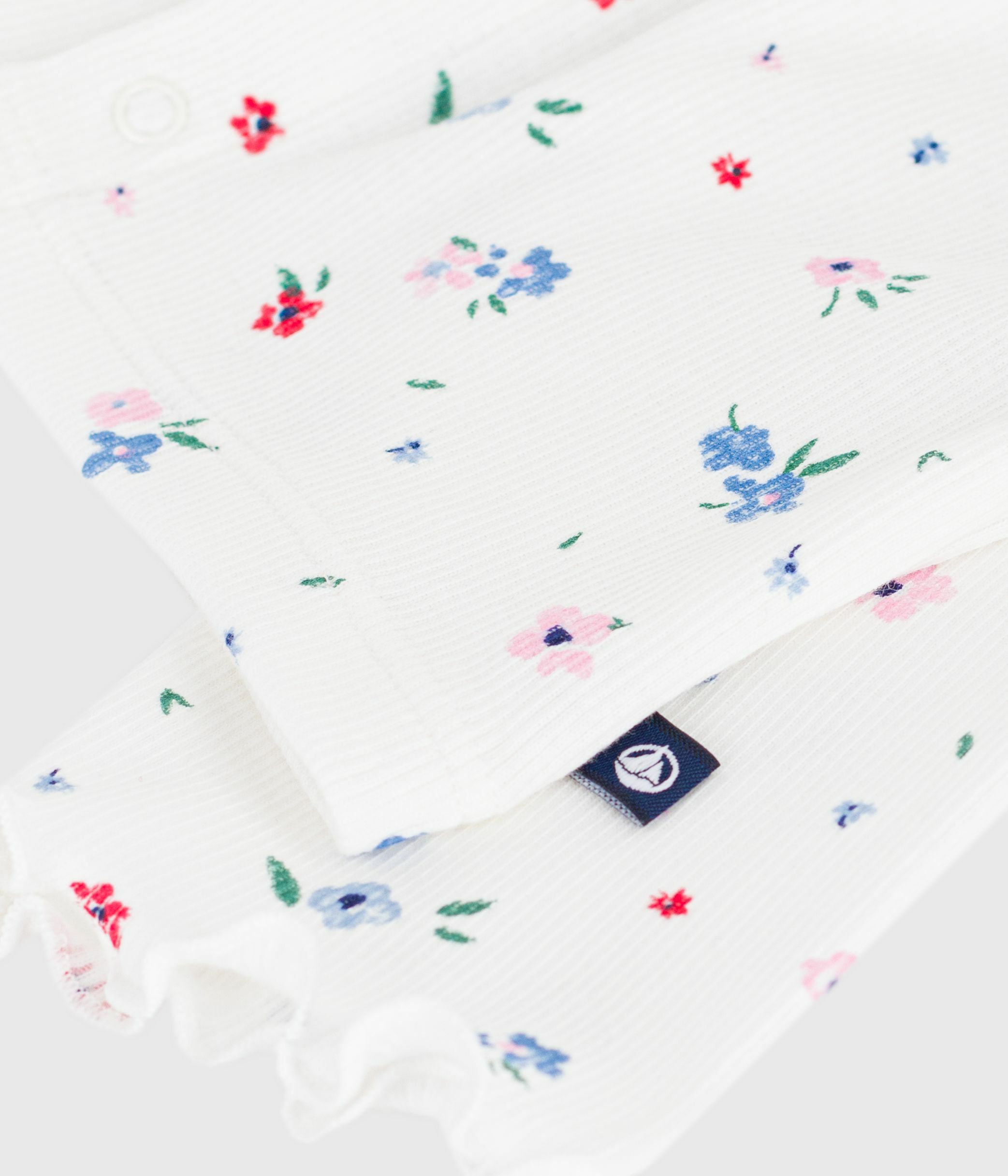 Babies' floral-print cotton cardigan