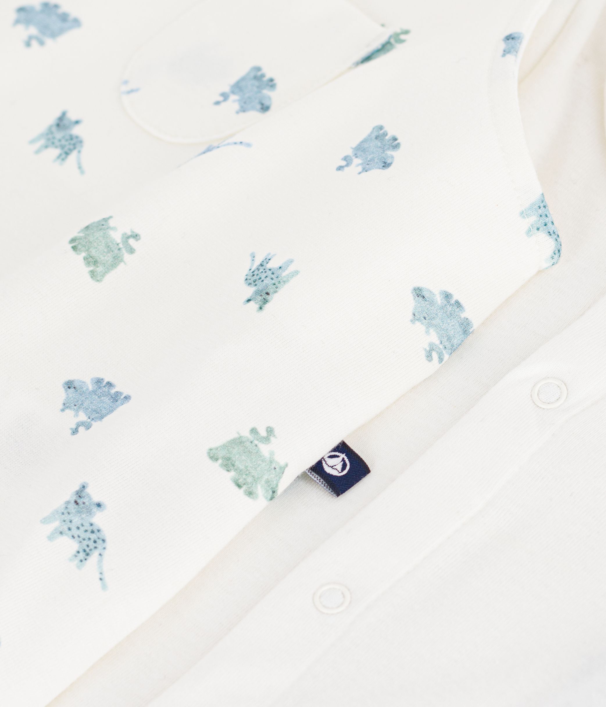 Babies' animal print cotton dungarees/body set