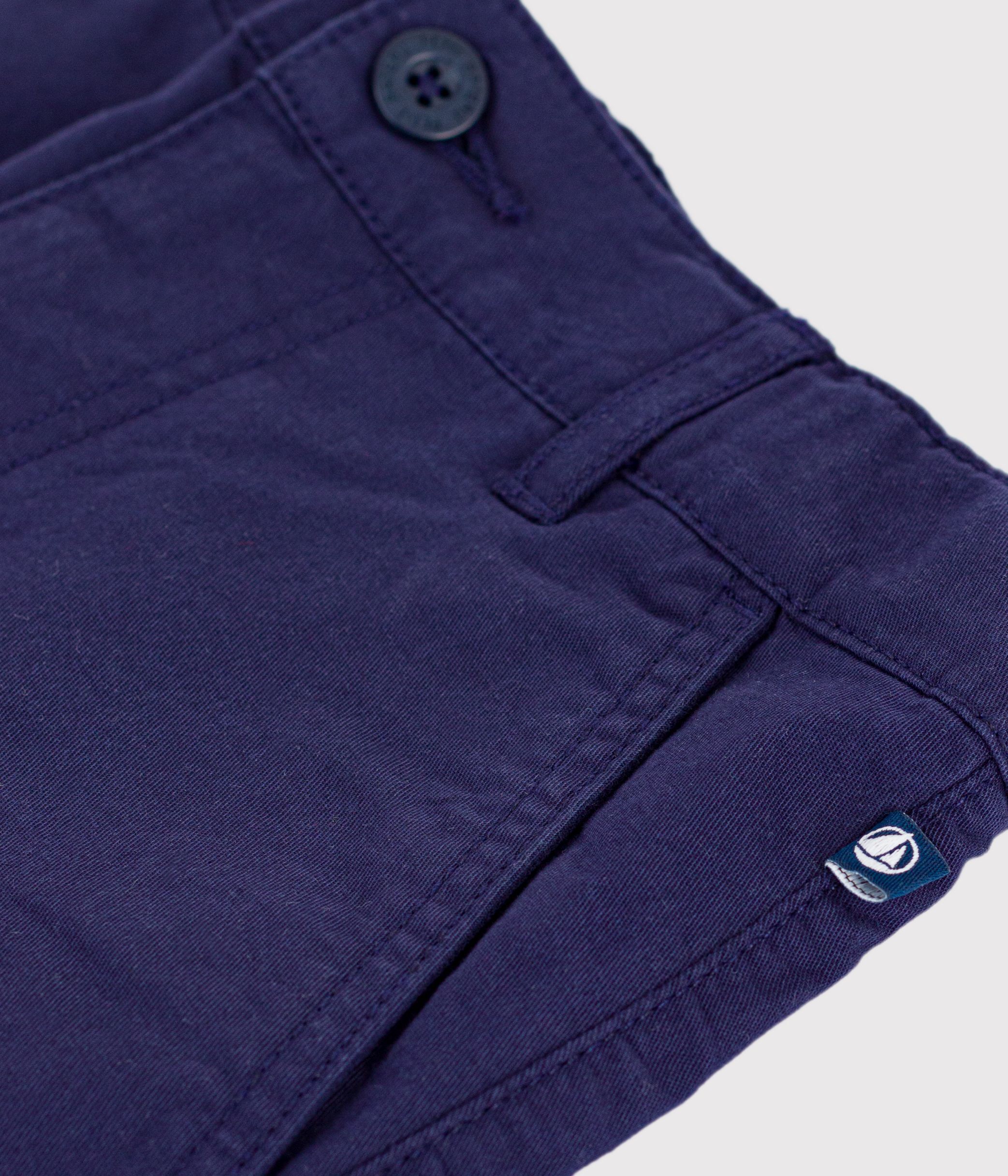 Children's Bermuda shorts in plain cotton