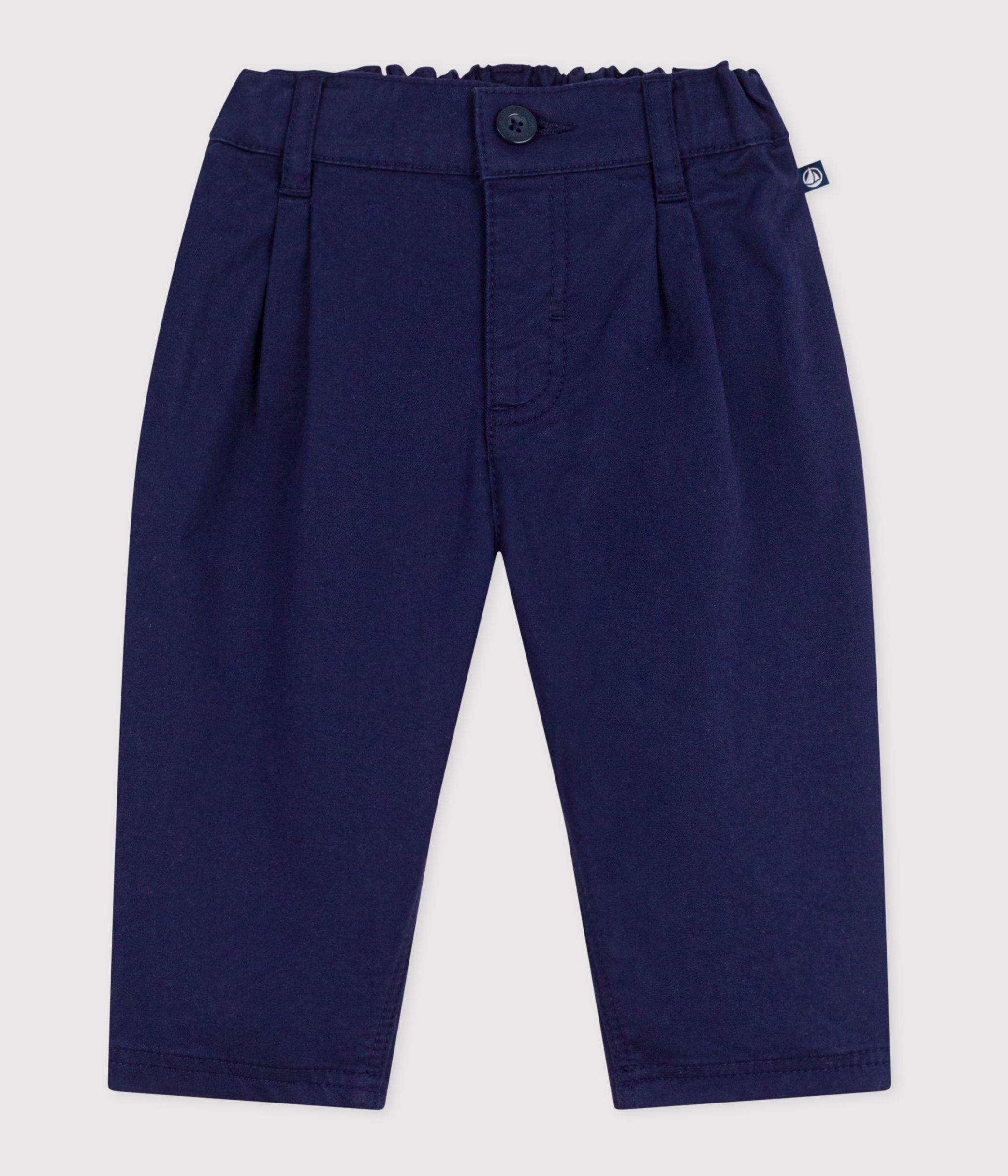 Babies' plain twill trousers