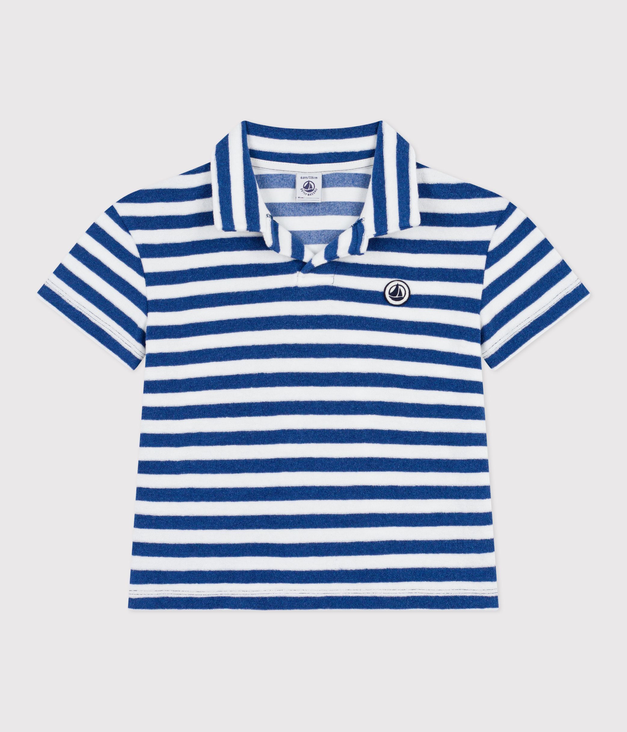 Children's short-sleeved cotton polo shirt
