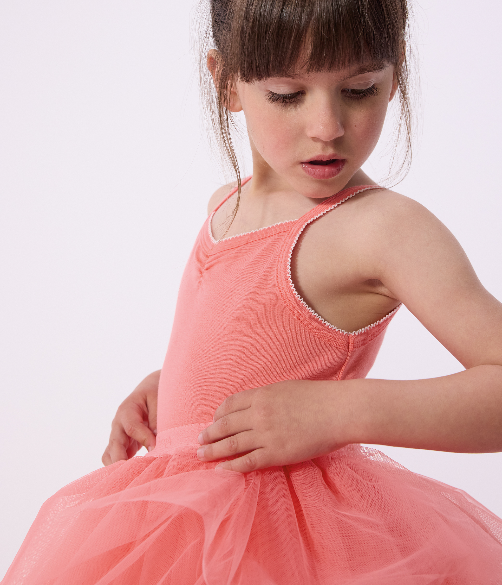 Pack of children's strappy Opera print cotton tops
