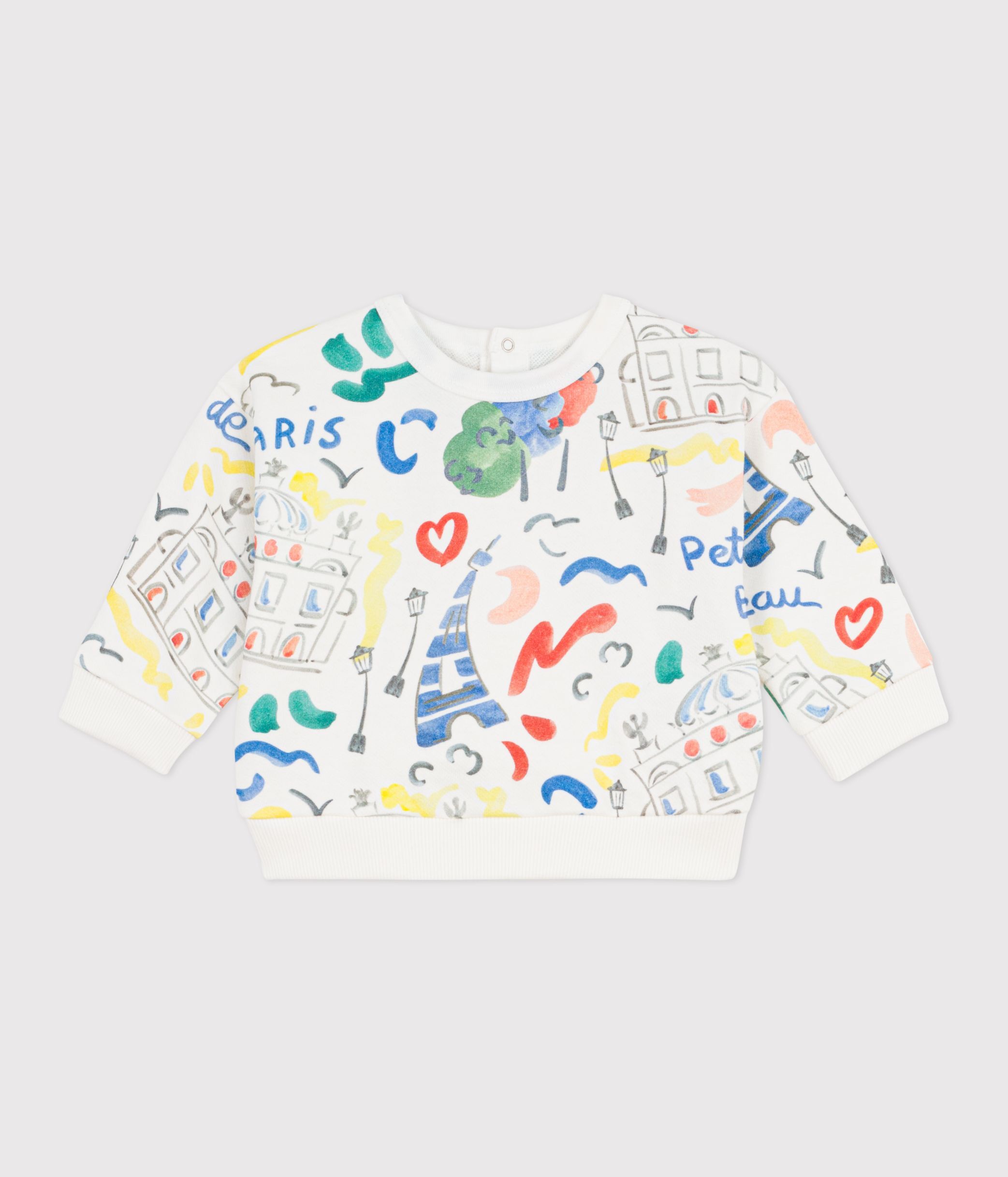 Babies' Paris Opera print cotton sweatshirt