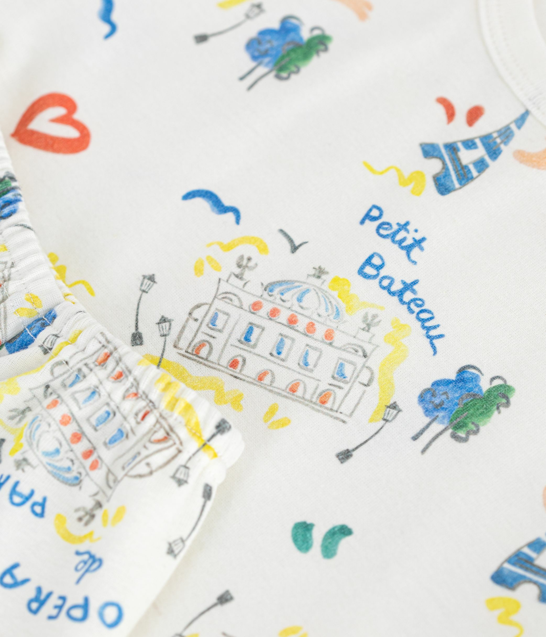 Children's short Opera print cotton pyjamas
