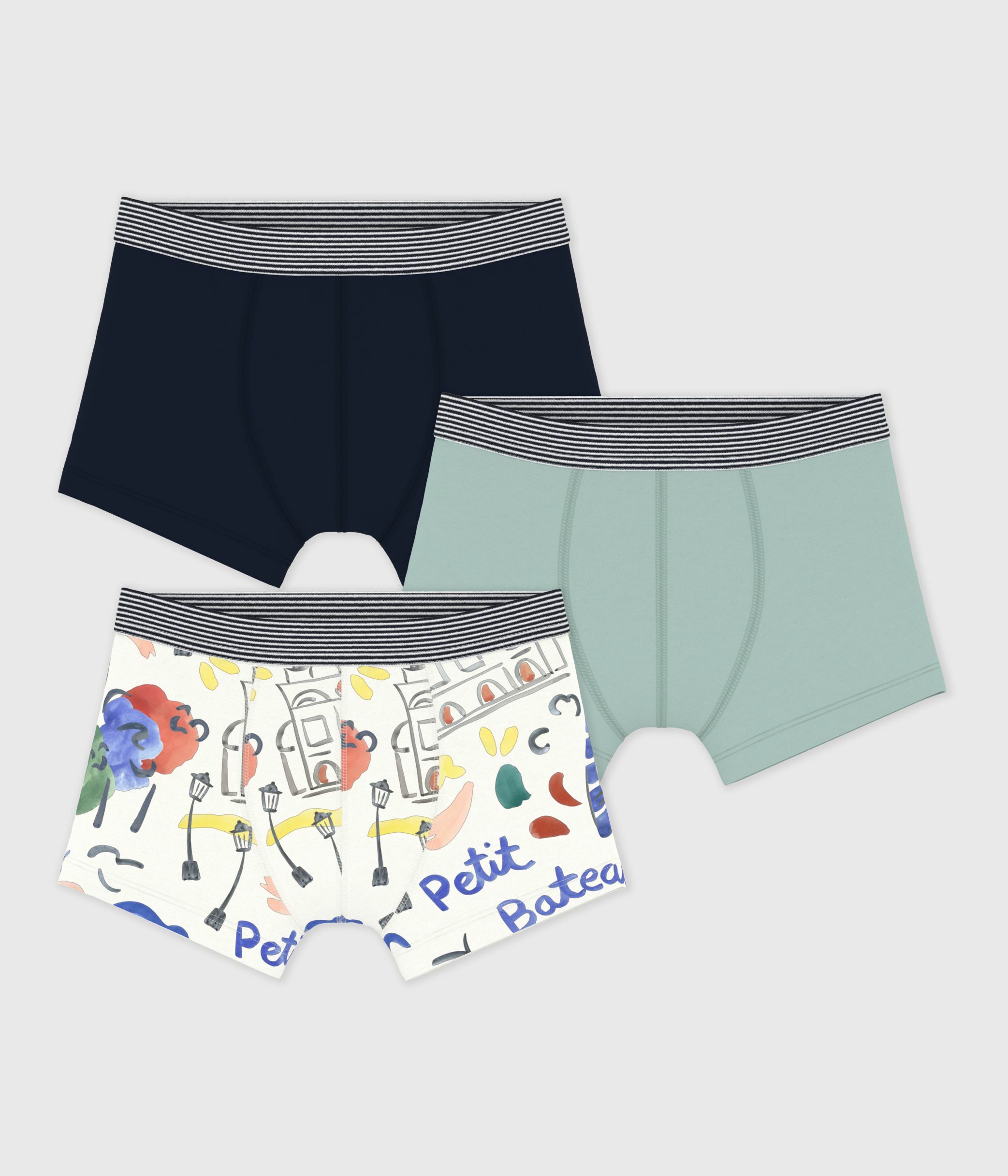 Pack of children's Opera print cotton boxers