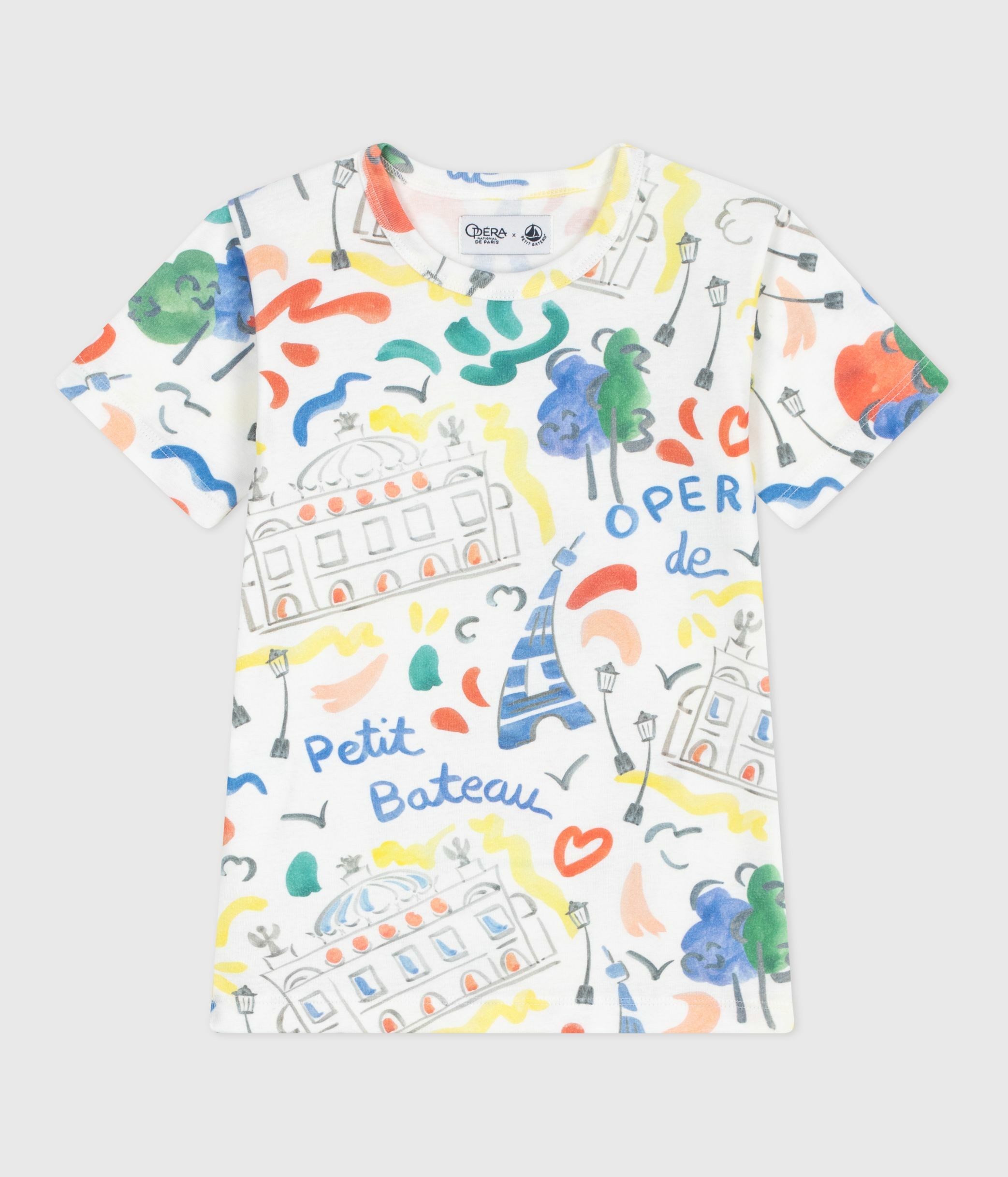 Children's short-sleeved printed cotton T-shirt