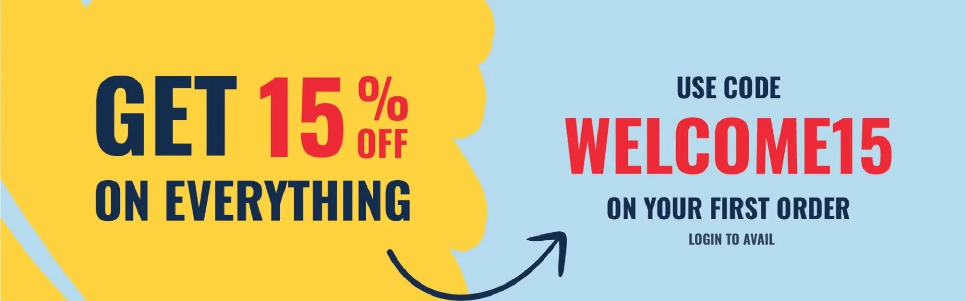 Welcome banner offering 15% off for first-time Petit Bateau shoppers.